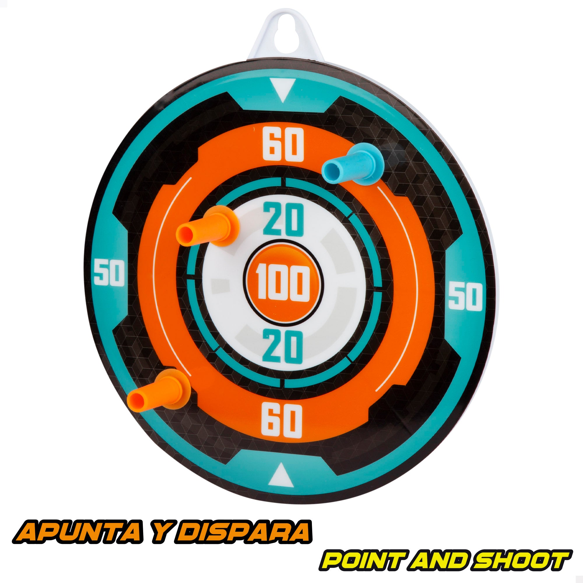 Pistola de juguete con 12 dardos y diana Speed Shoot Warriors