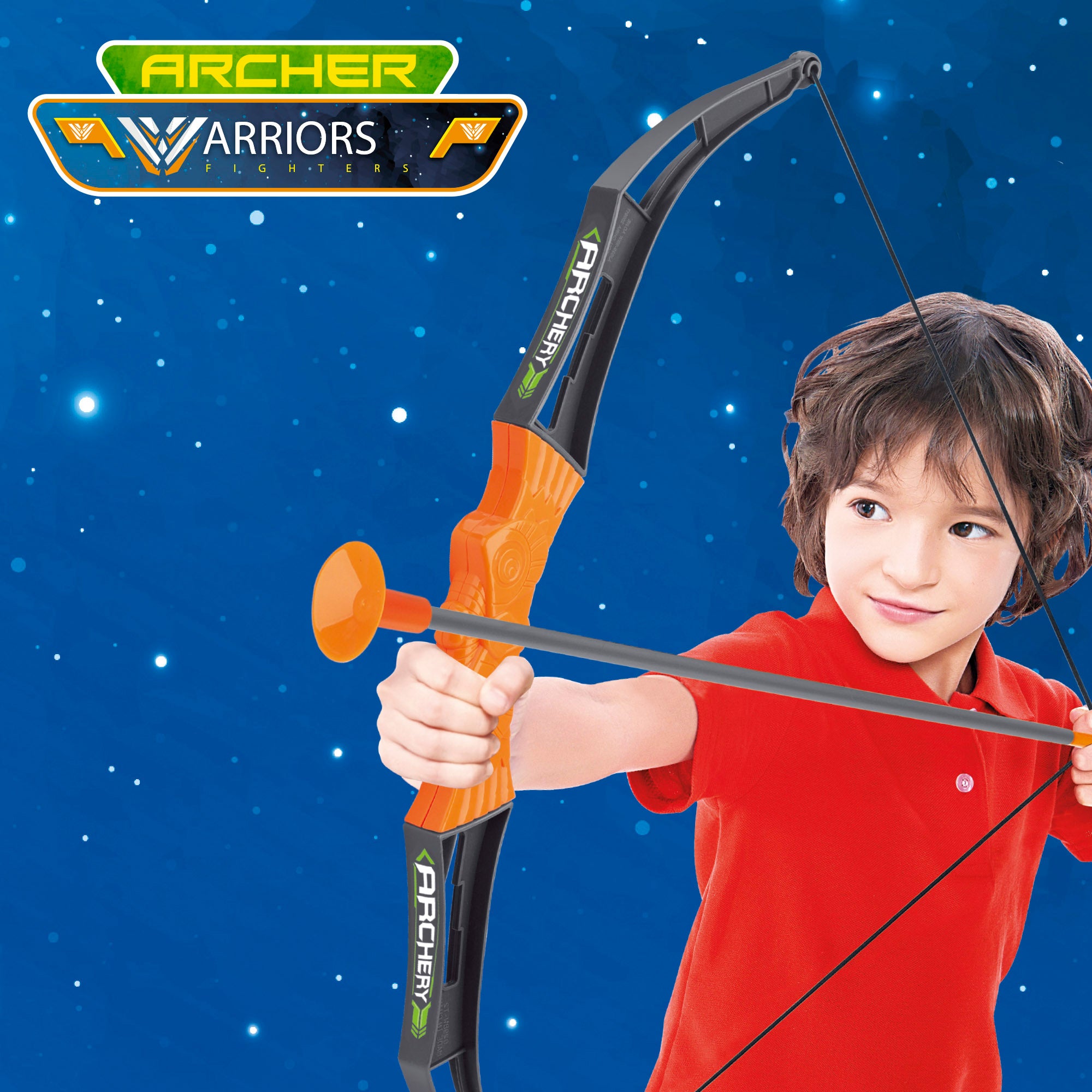 Set arco y flechas 50 cm con dianas y funda Warriors