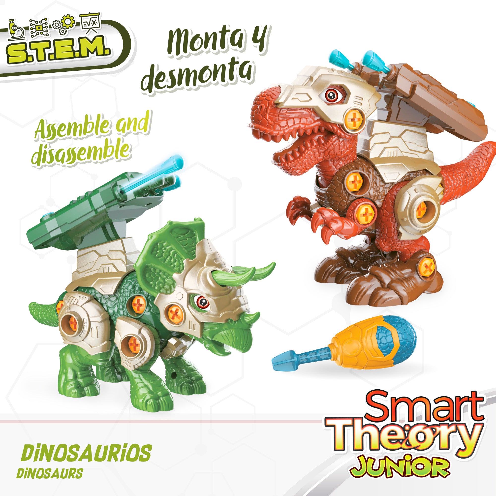DIY dinosaurios mecánicos 2 en 1 Smart Theory