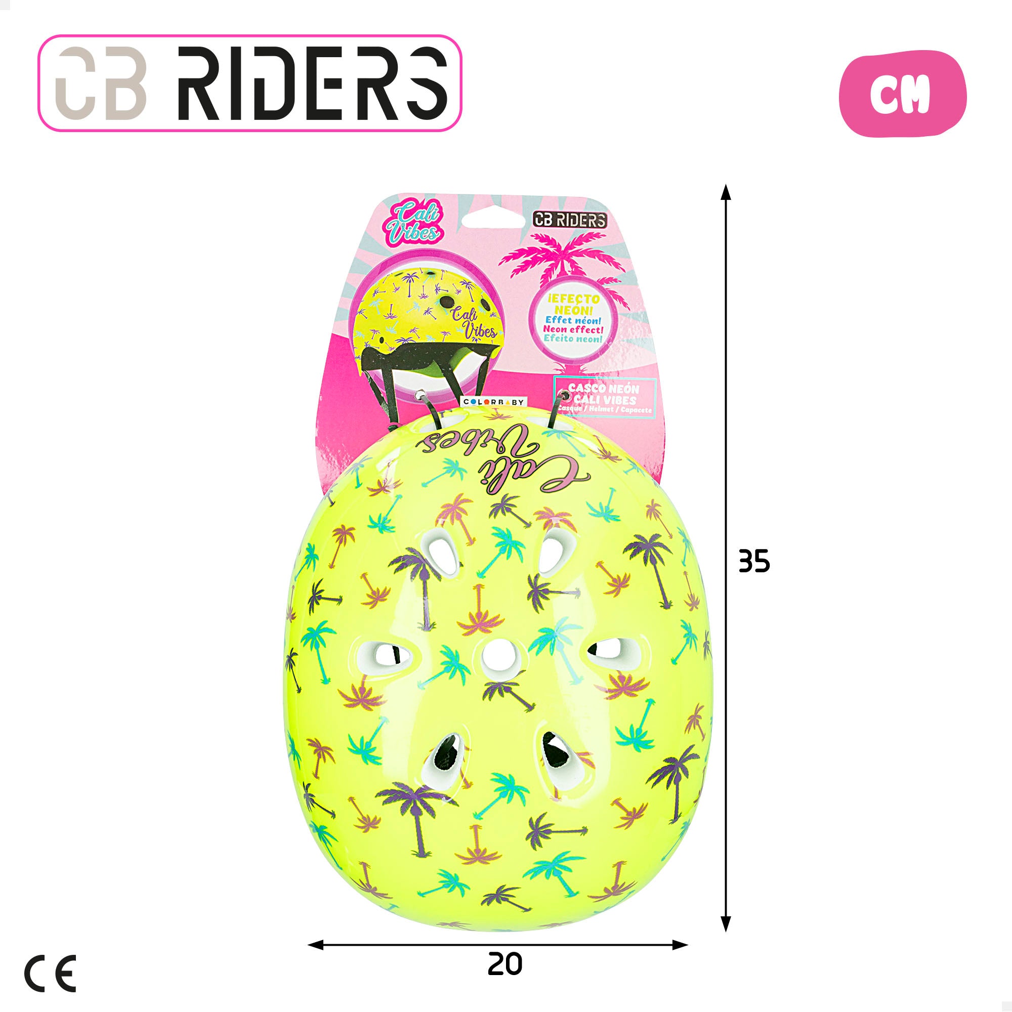 Casco infantil amarillo neón CB Riders
