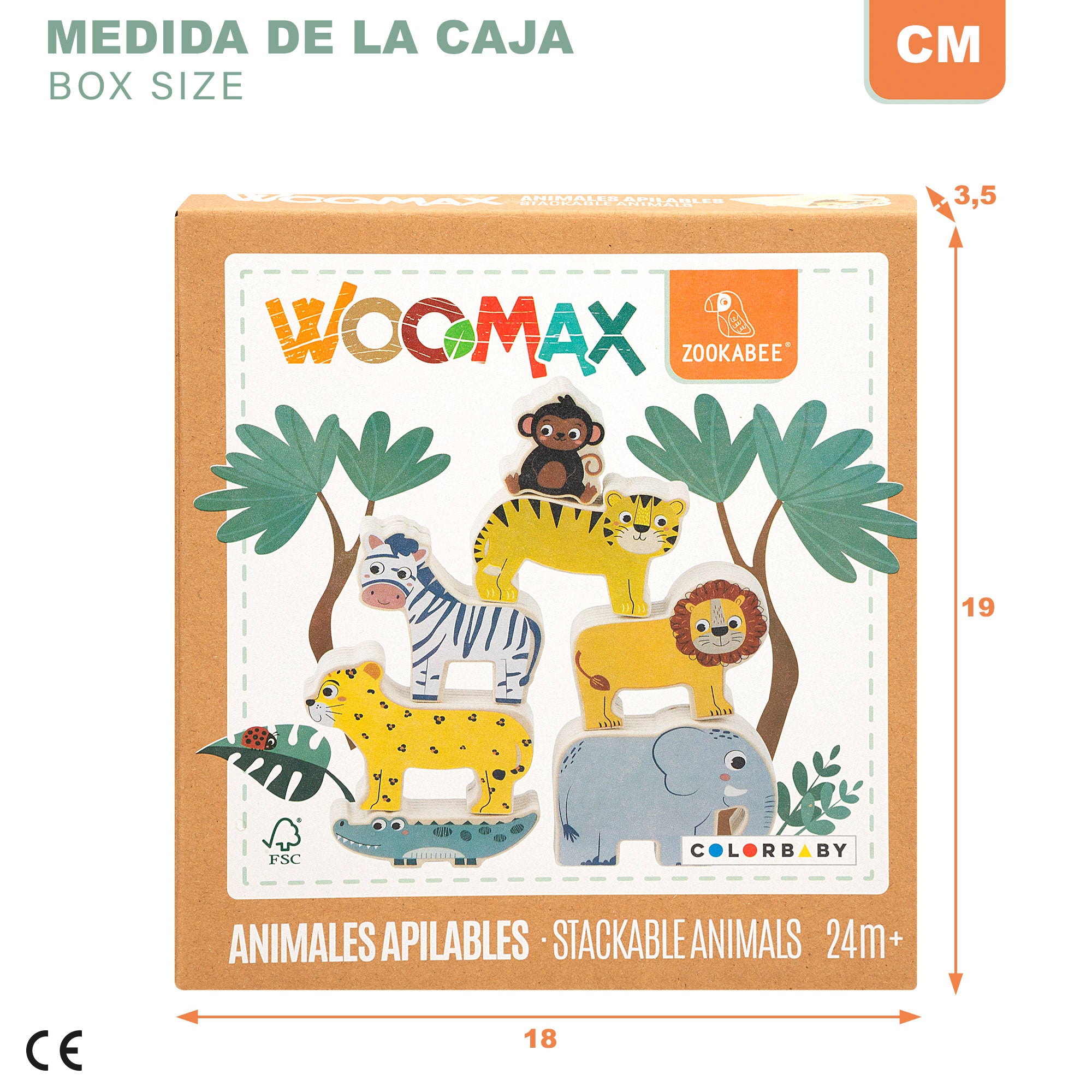 WOOMAX Zookabee Juego de equilibrio con animales de madera