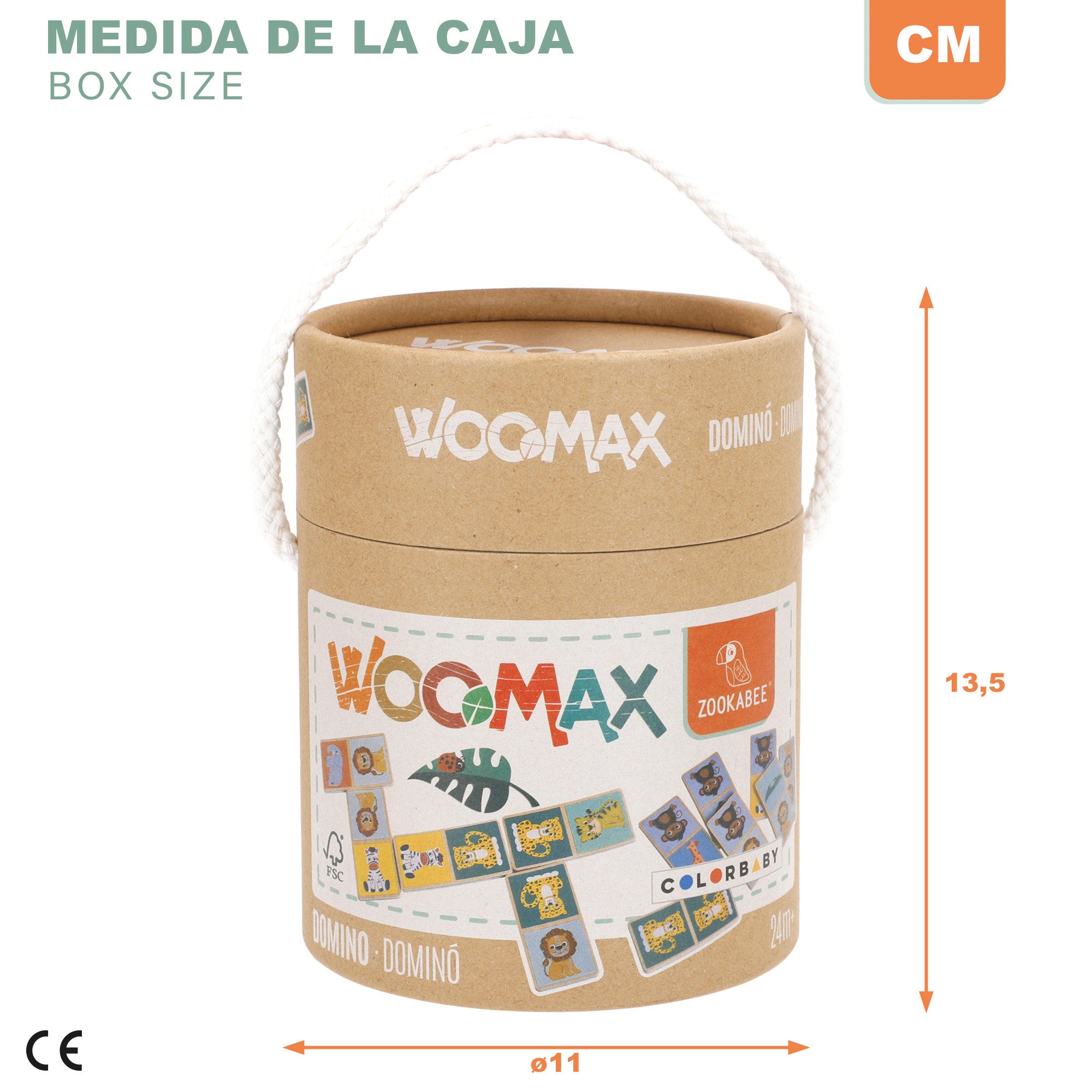 WOOMAX Zookabee Dominó de madera animales de la selva