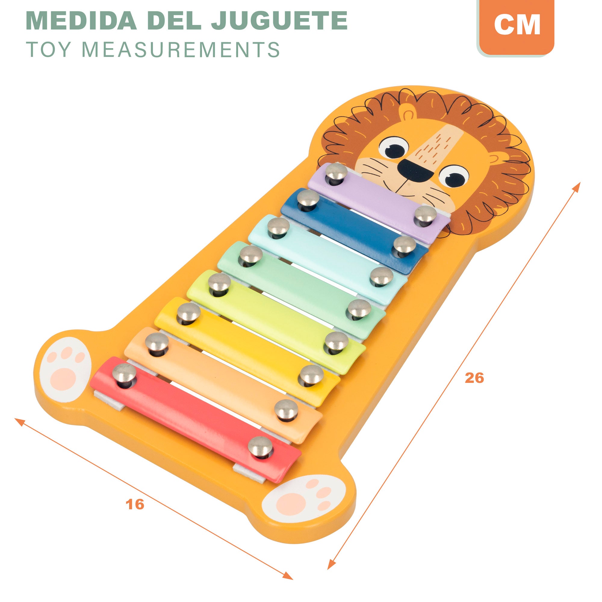WOOMAX Zookabee Xilófono de madera león