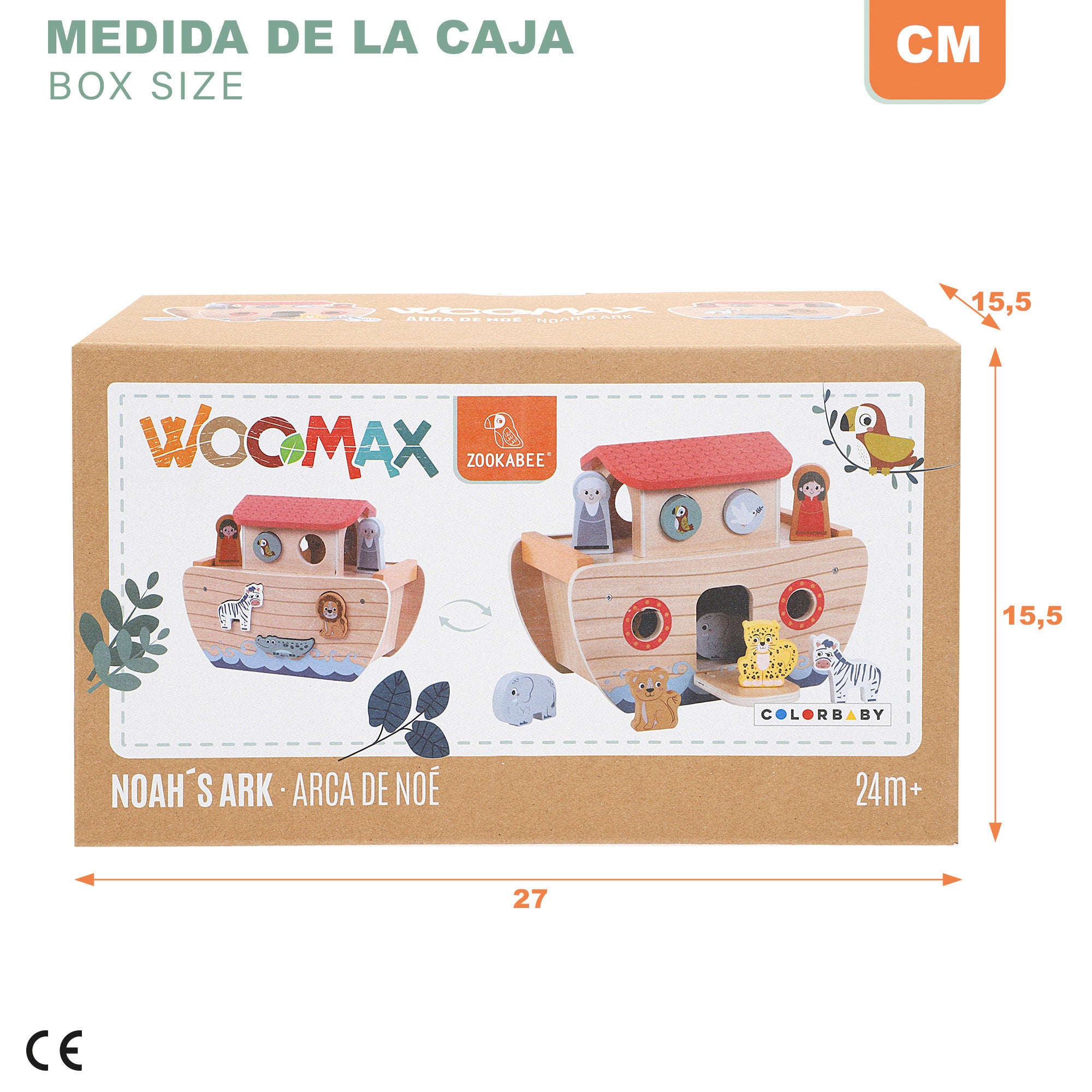 WOOMAX Zookabee Clasificador de formas Arca de Noé madera