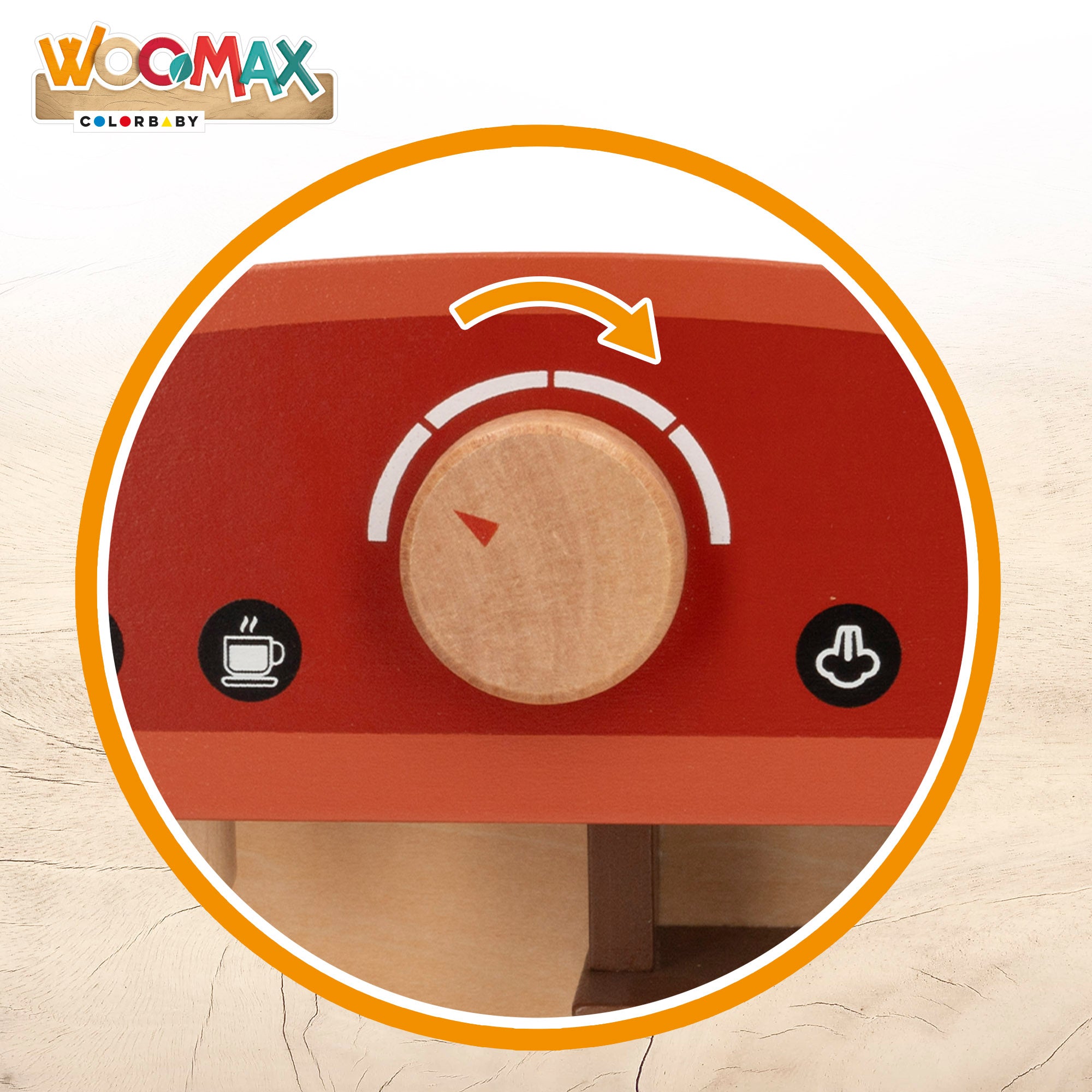 WOOMAX Cafetera de juguete madera con accesorios