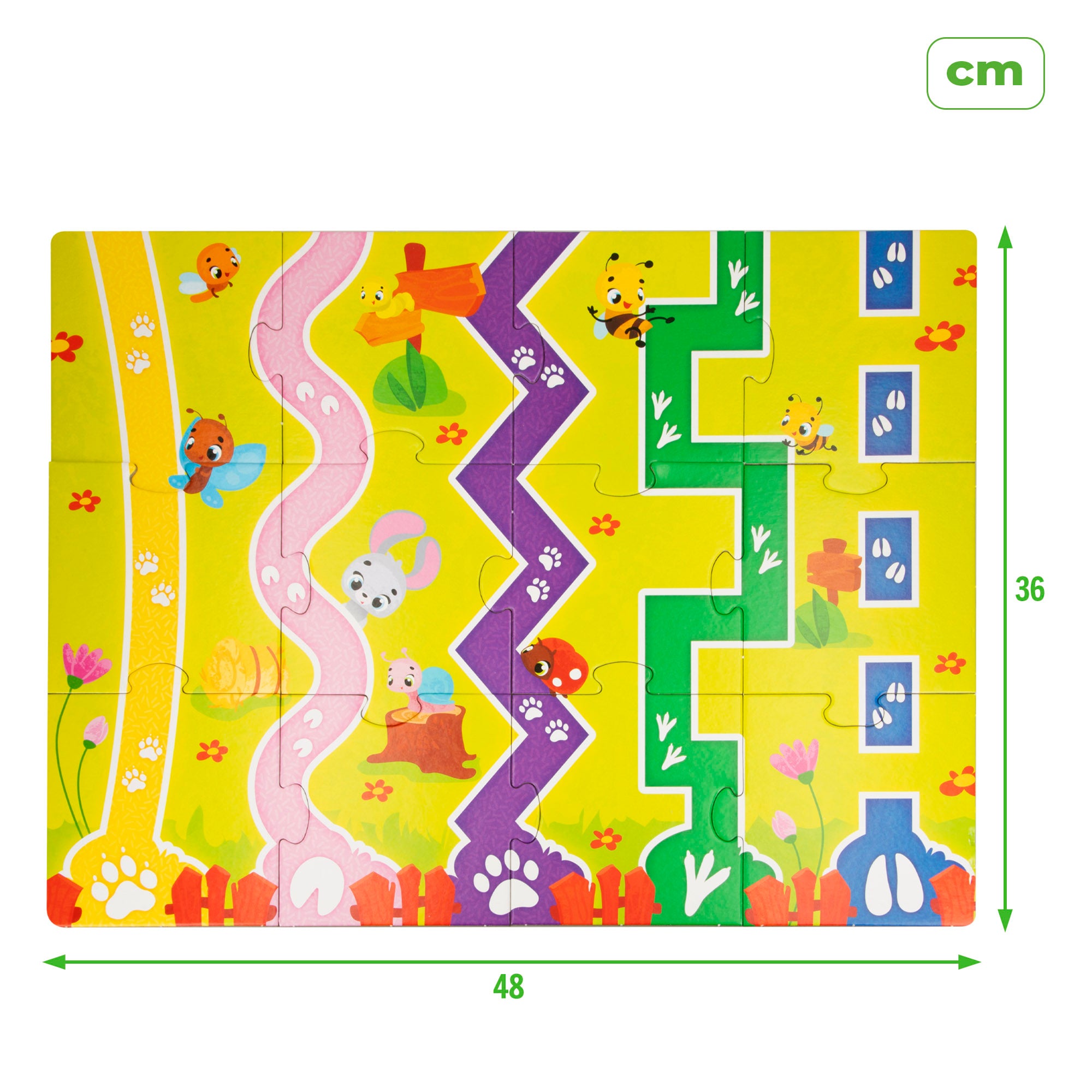 Montessori Lisciani Puzzle granja 12 piezas con 5 animales madera y 5 casas 3D