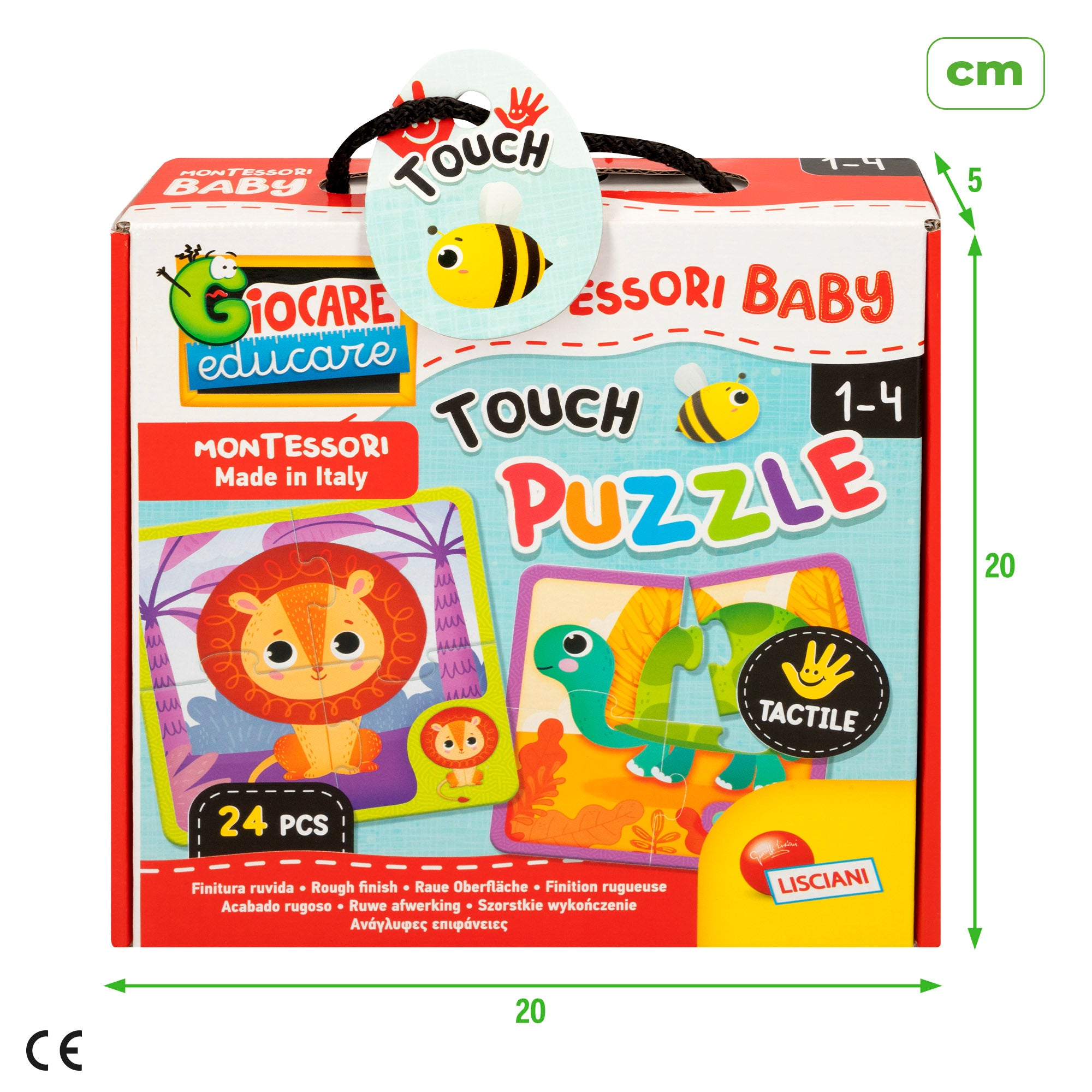 Montessori Lisciani Pack 6 puzzles animales 4 piezas