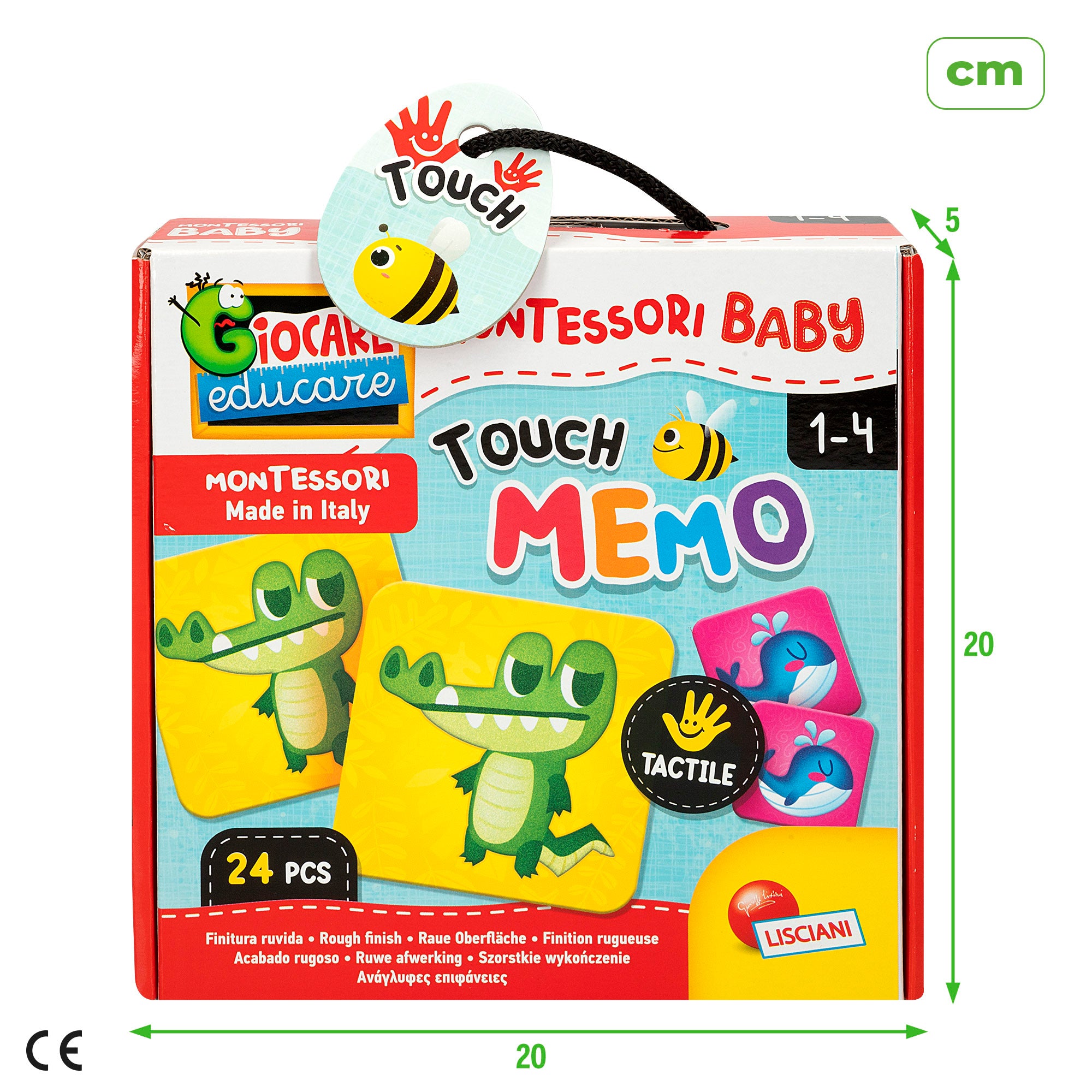 Montessori Lisciani Memo juego animales 24 tarjetas