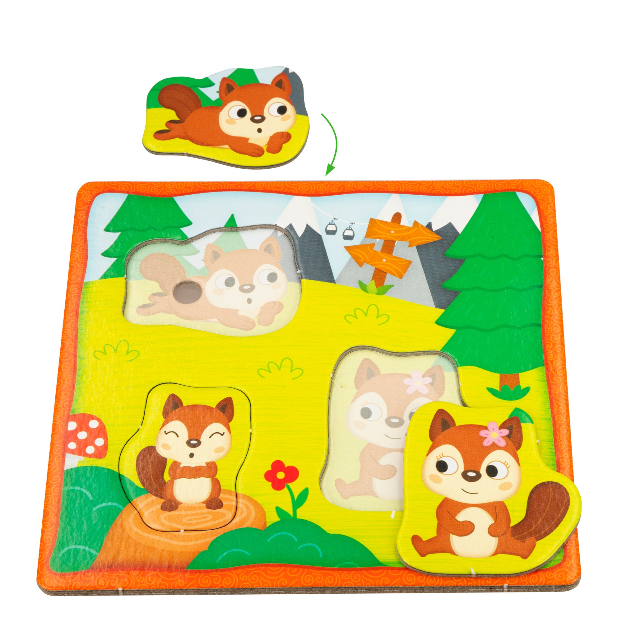 Montessori Lisciani 6 puzzles para encajar piezas de animales