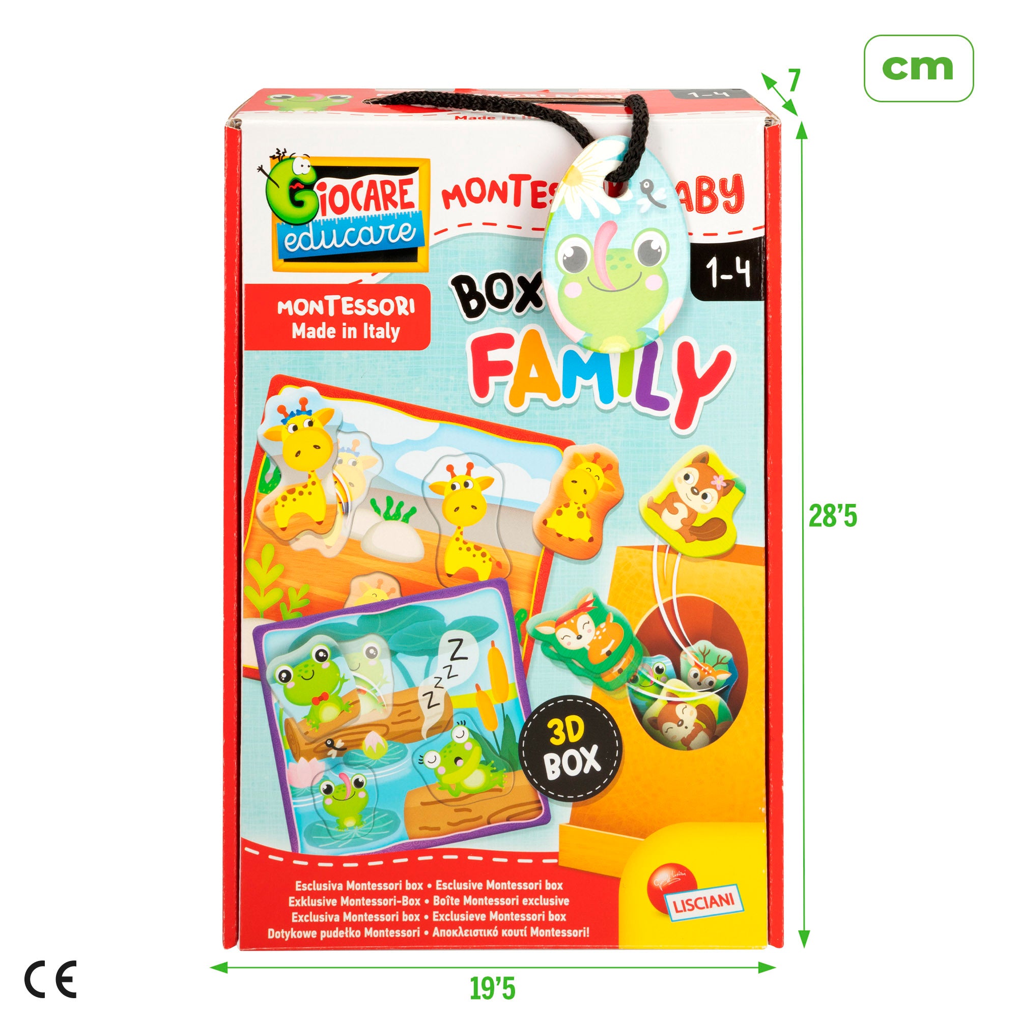 Montessori Lisciani 6 puzzles para encajar piezas de animales