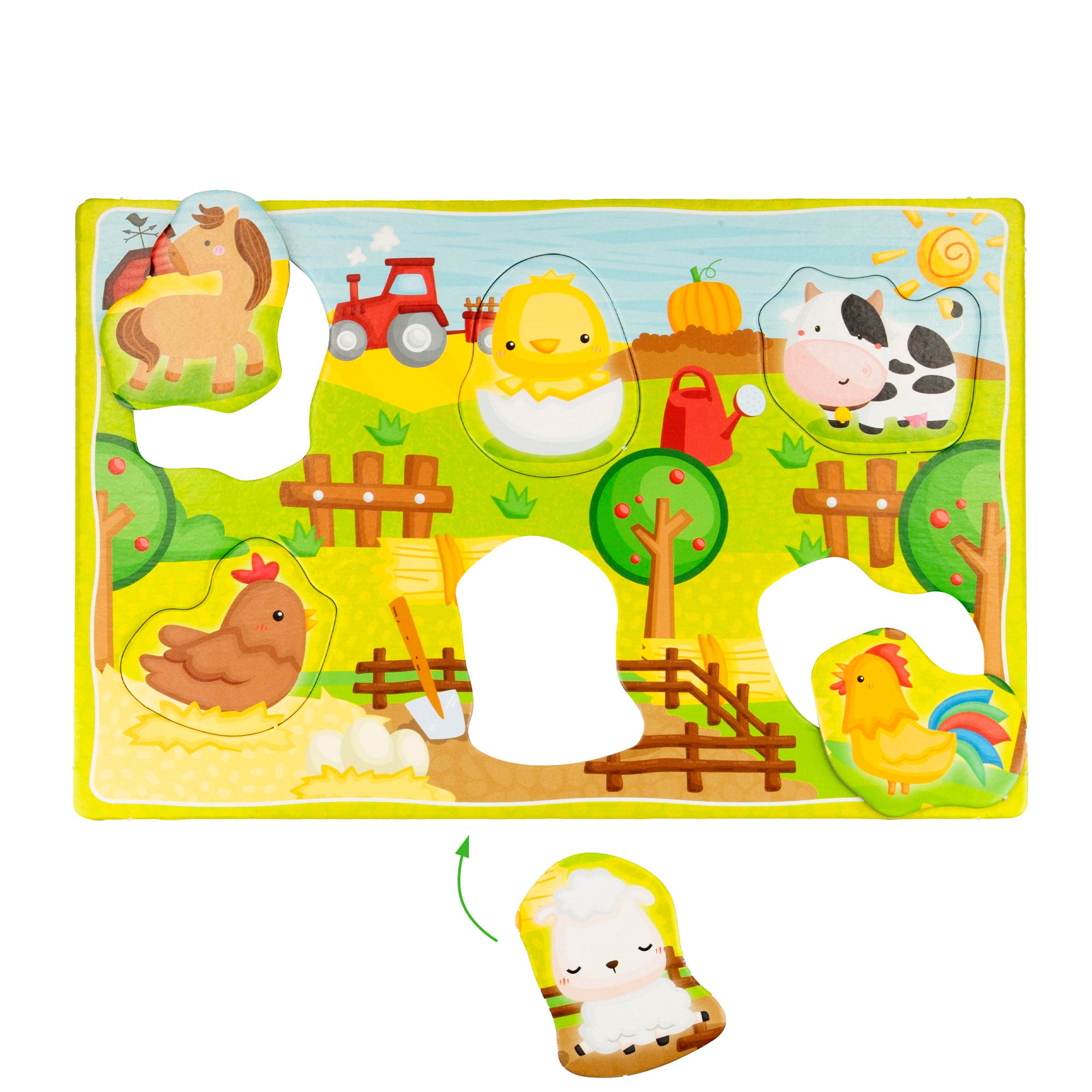 Montessori Lisciani Juego infantil de clasificación Happy Animals 57 figuras