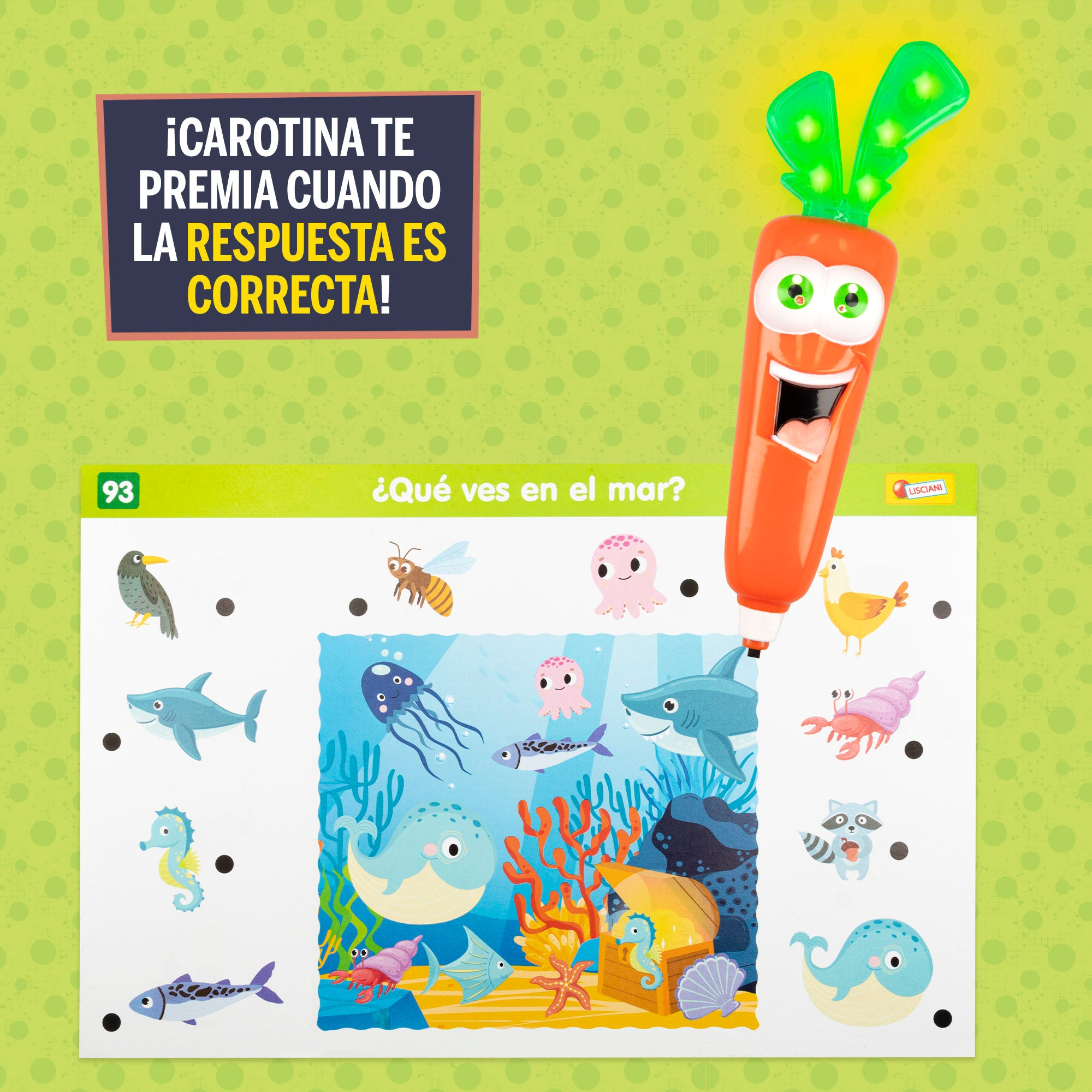 Lisciani Juego de mesa 2 en 1 con bolígrafo parlante Carotina