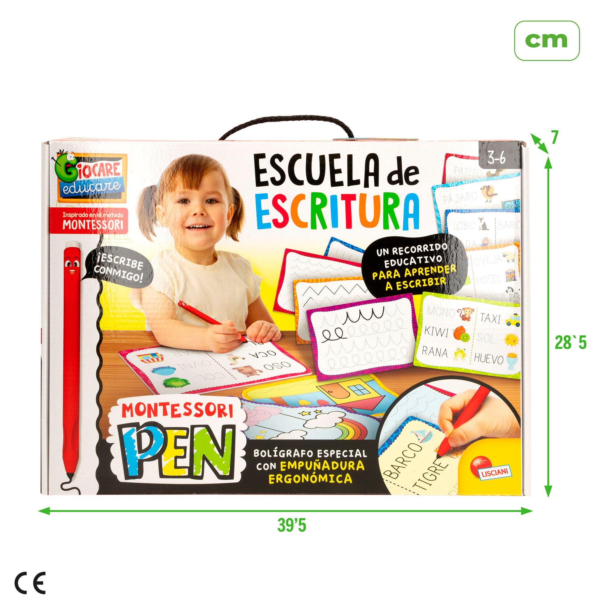 Montessori Lisciani Juego aprender a escribir Escuela de escritura