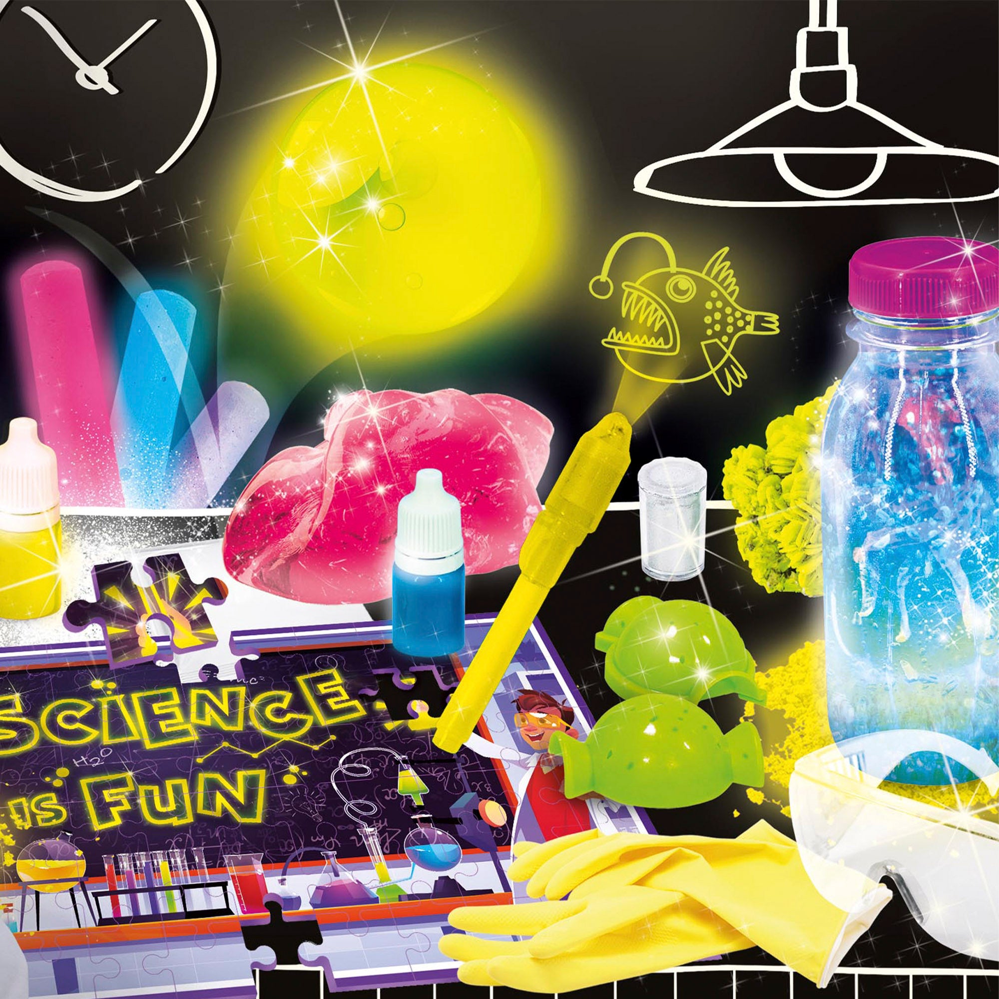 Lisciani Laboratorio de ciencia para niños fosforescente I'm A Genius