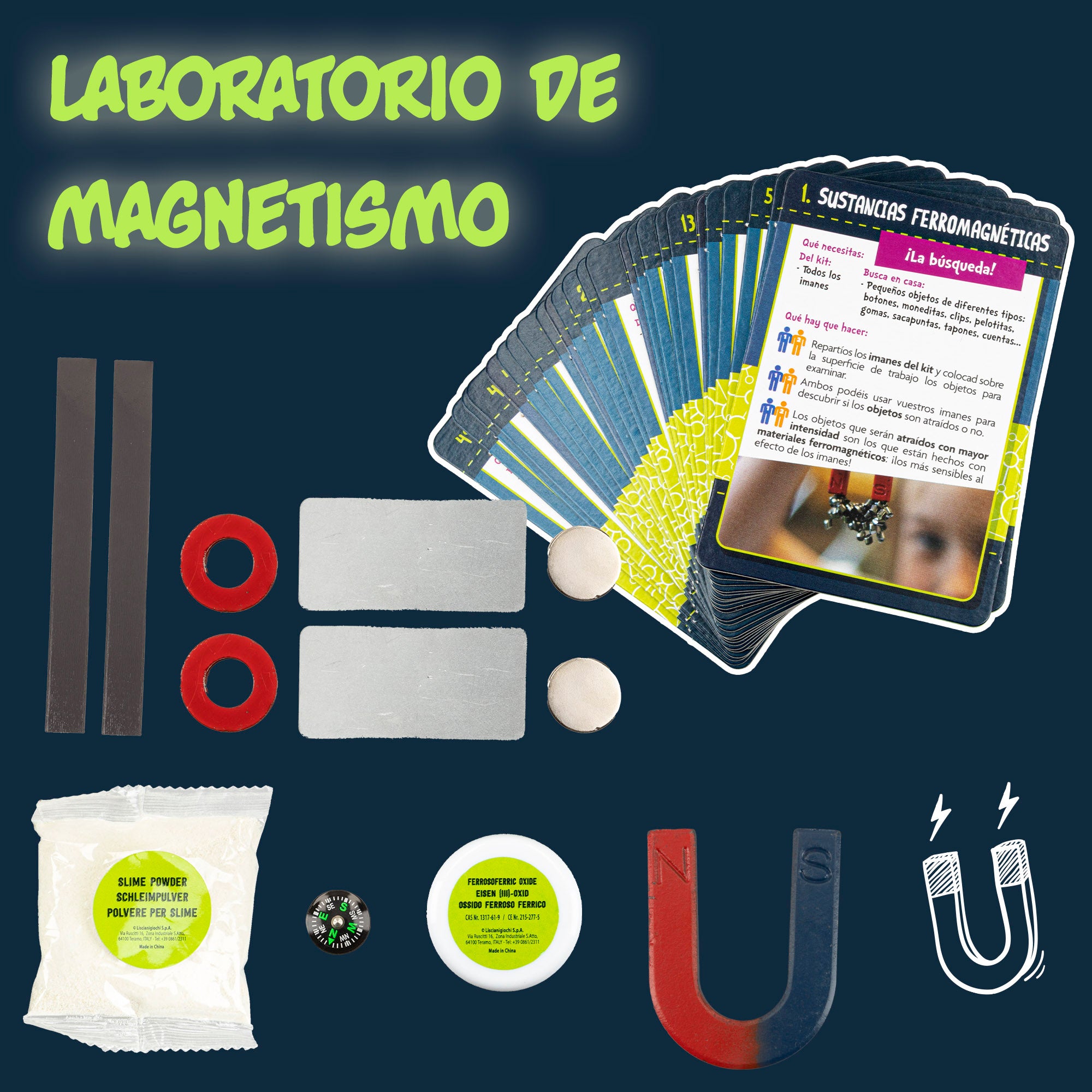 Lisciani Laboratorio magnetismo con 50 experimentos científicos I'm A Genius