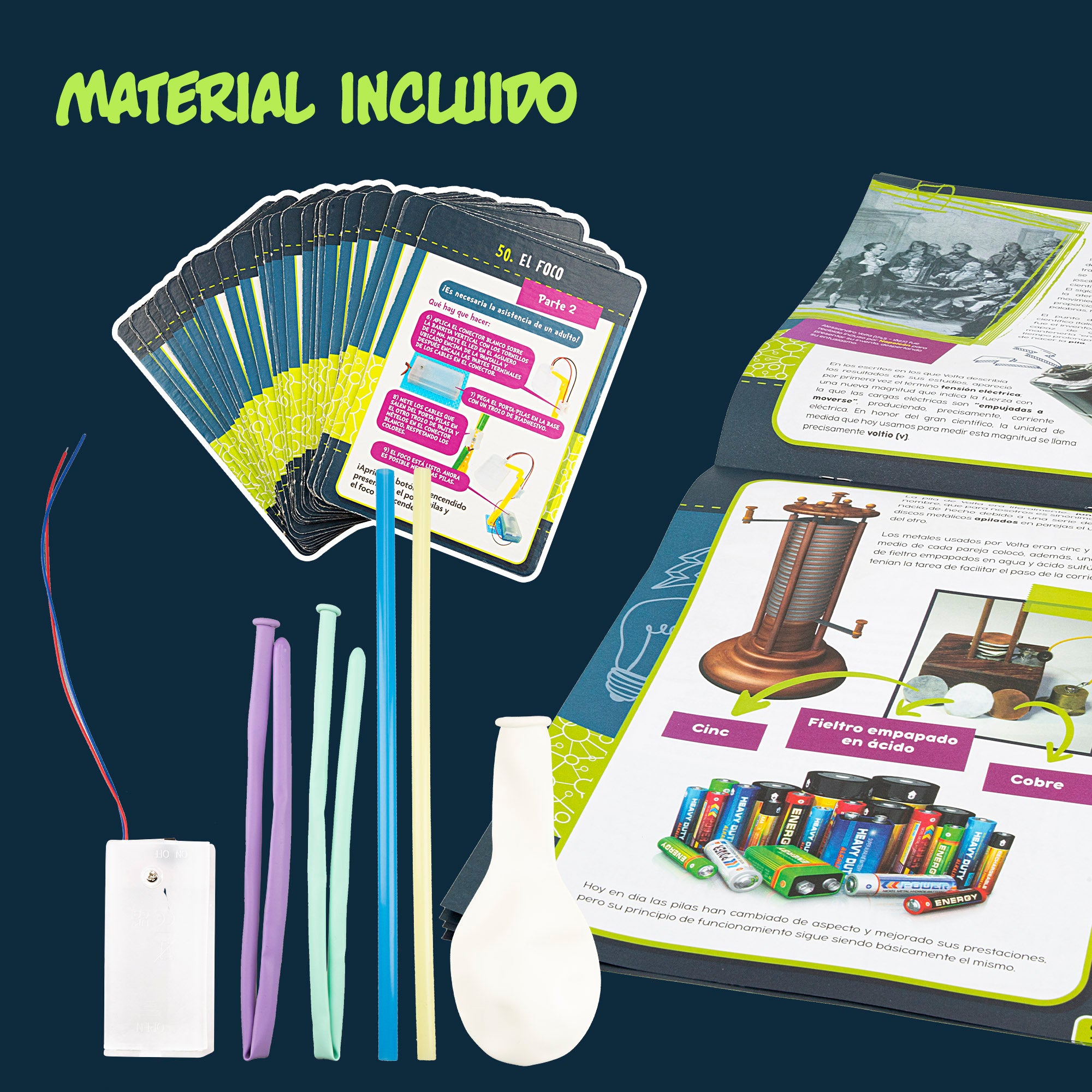 Lisciani Laboratorio electricidad con 50 experimentos científicos I'm A Genius