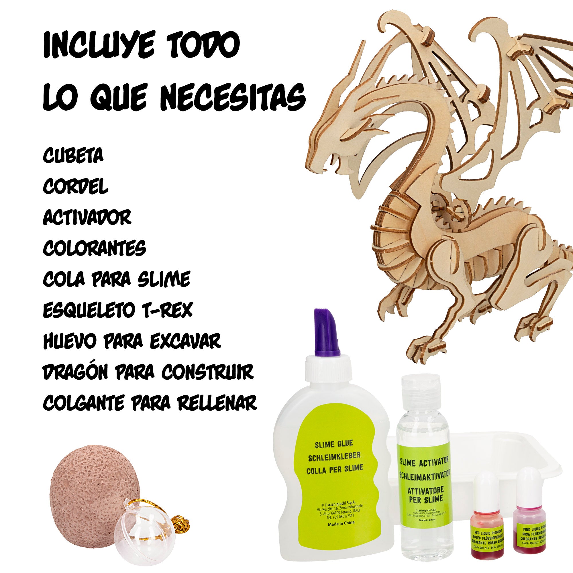 Lisciani Juego de dinosaurios y dragones Crazy Science