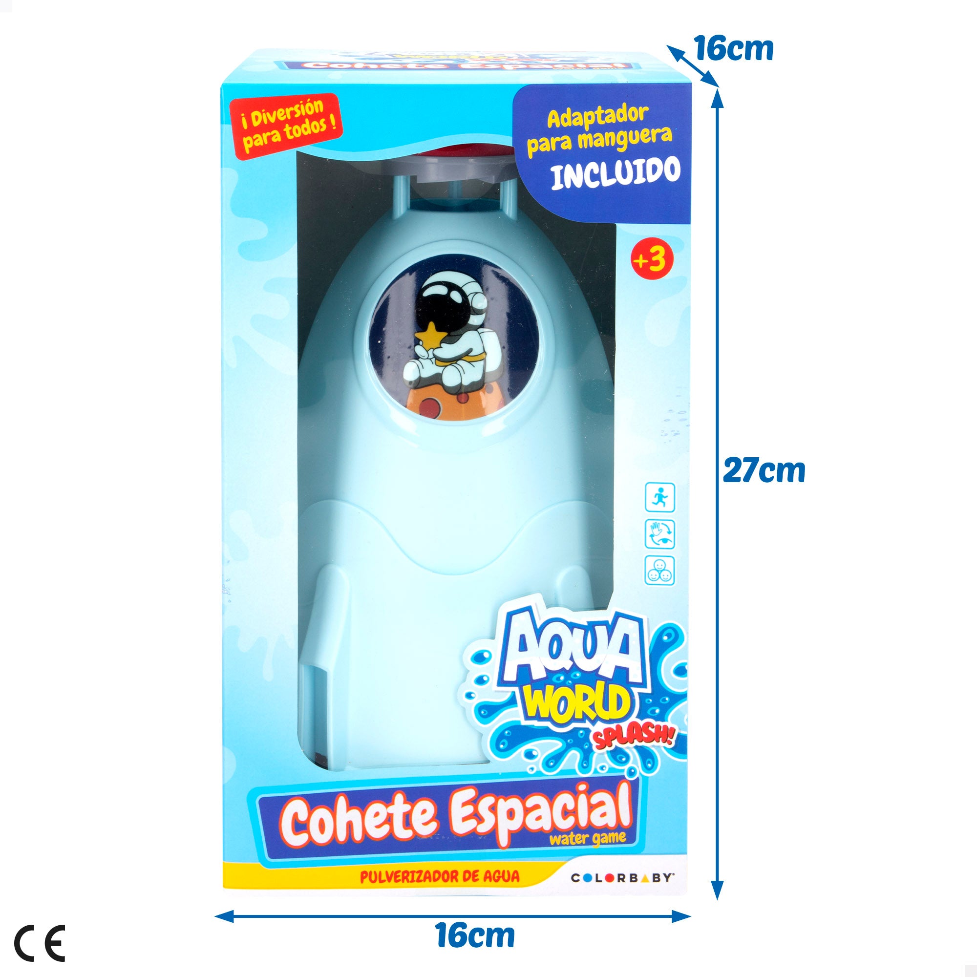 Aqua World Cohete espacial pulverizador de agua