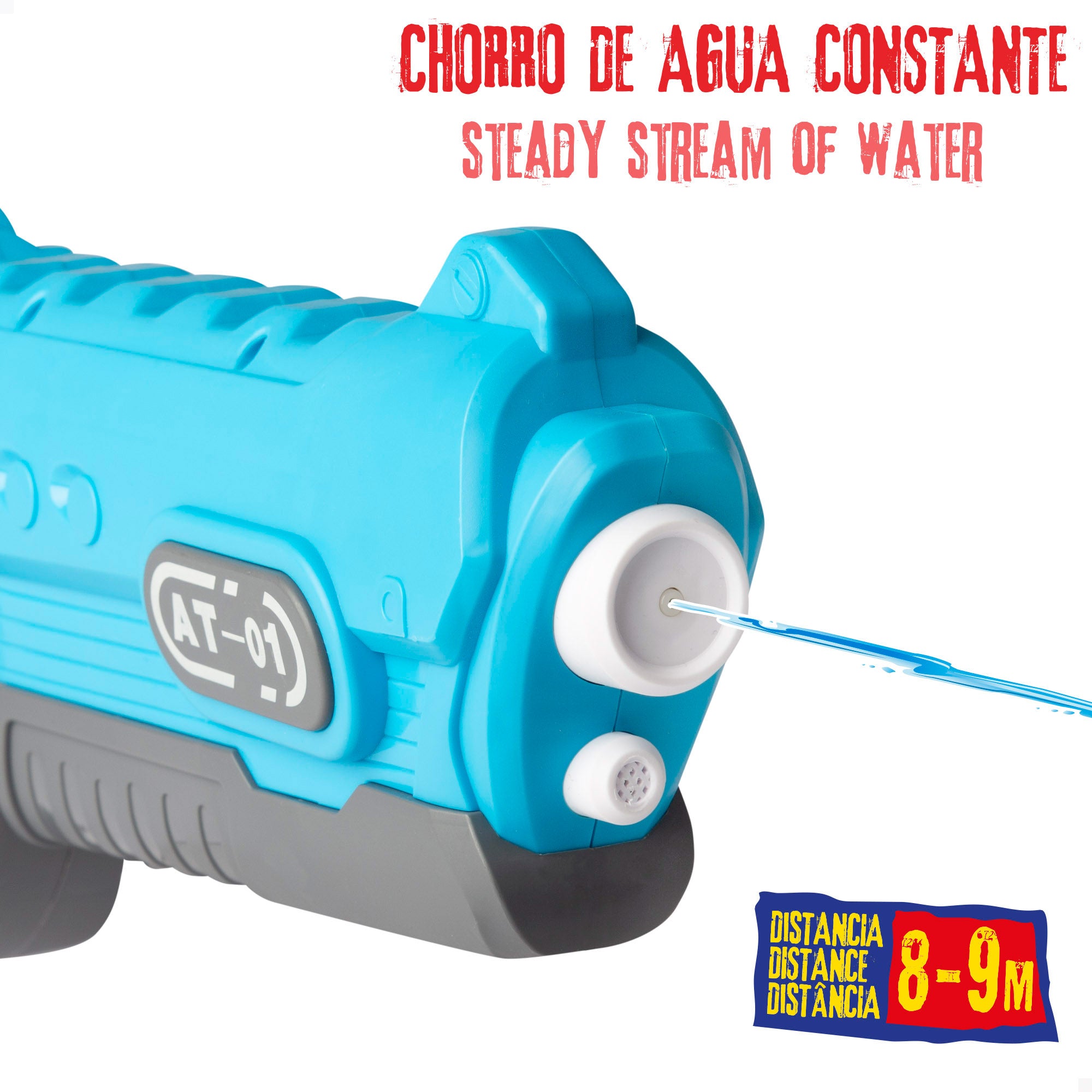 Aqua World Pistola de agua eléctrica 55 cm con luz y sonido