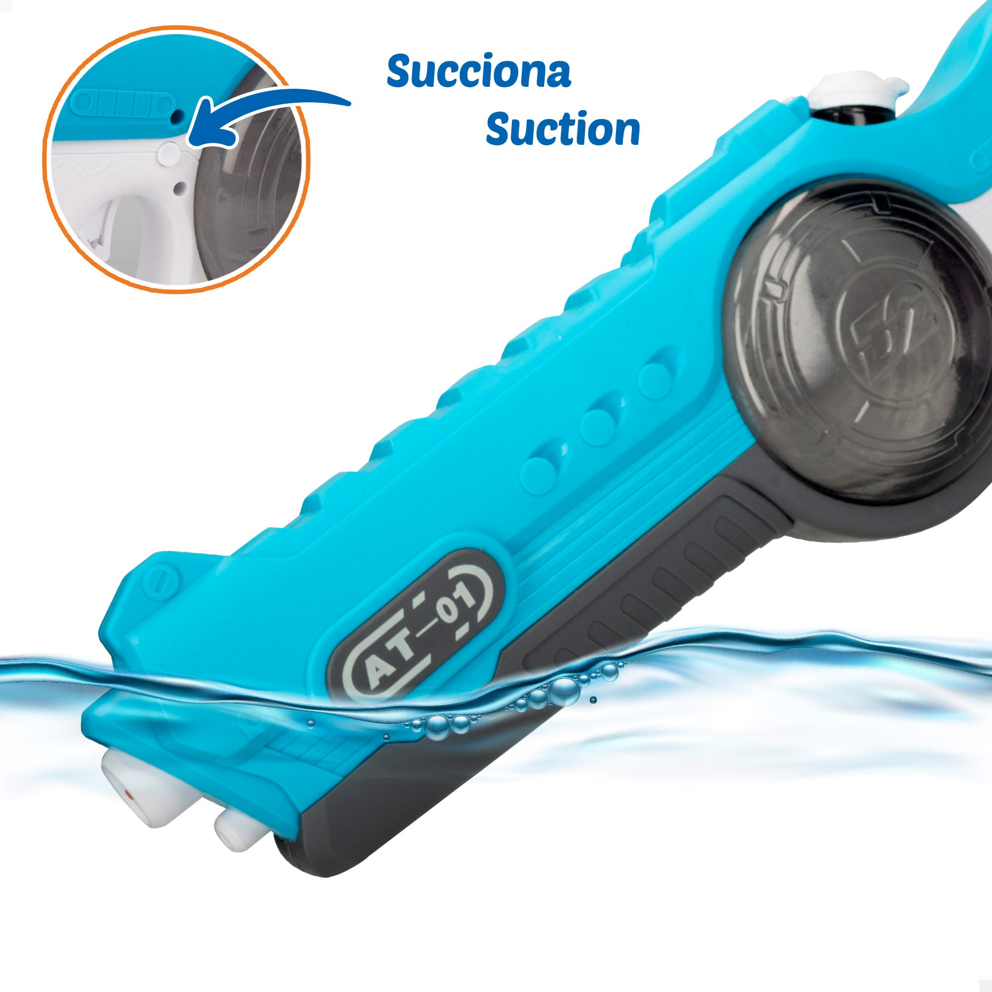 Aqua World Pistola de agua eléctrica 55 cm con luz y sonido