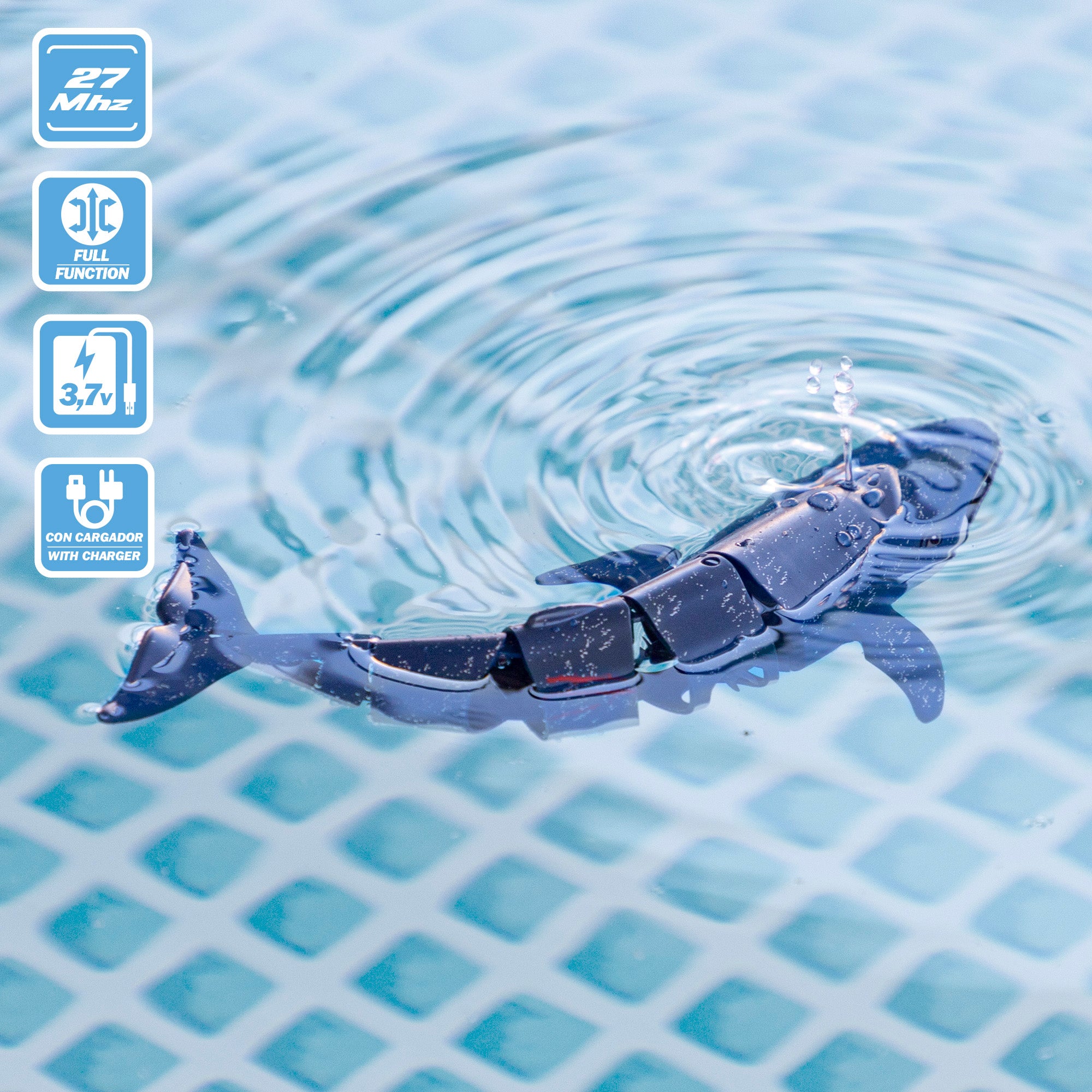 Ballena de juguete teledirigida 20 cm Racing Boat