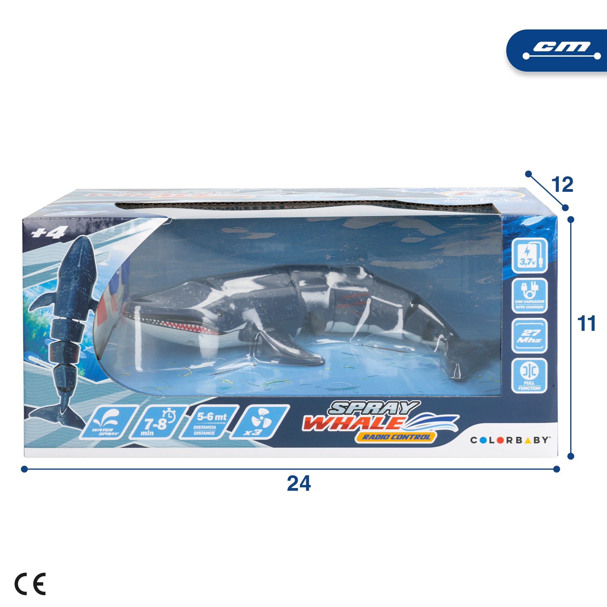 Ballena de juguete teledirigida 20 cm Racing Boat