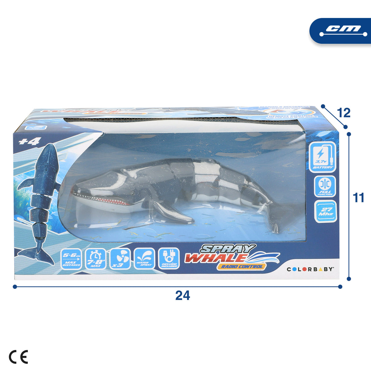 Ballena de juguete teledirigida 20 cm Racing Boat