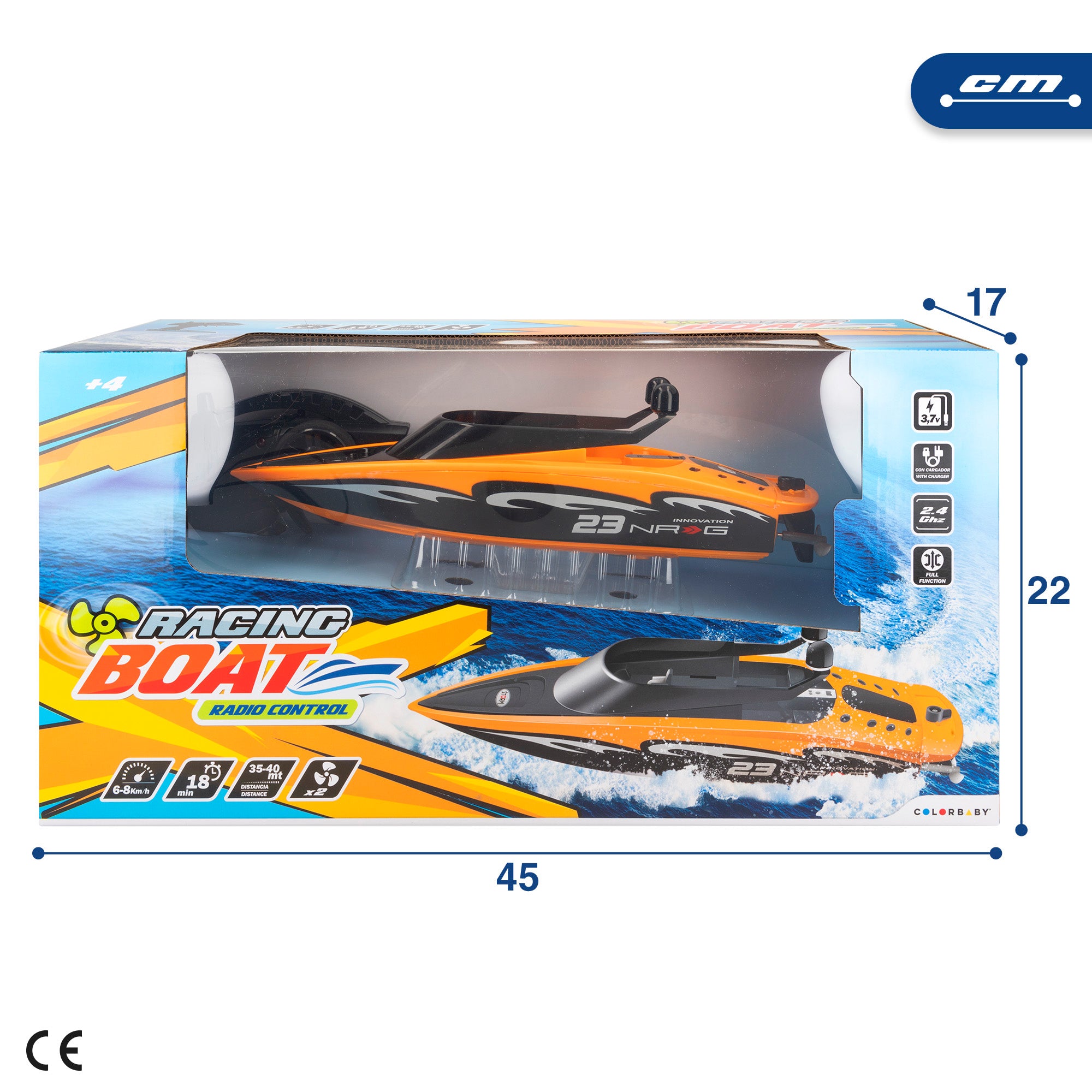 Lancha rápida teledirigida 31 cm Racing Boat