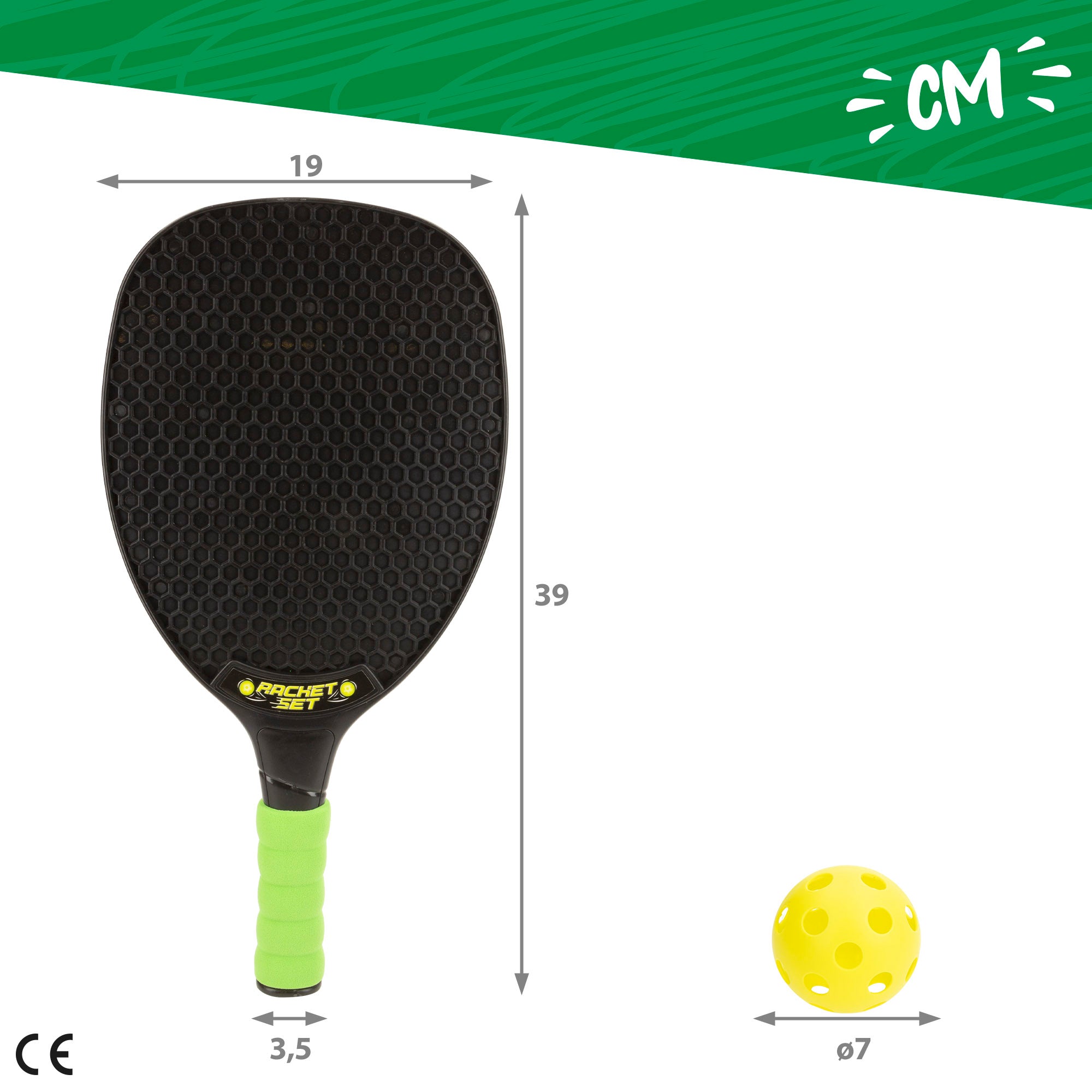 Set 2 raquetas de playa con pelota COLORBABY