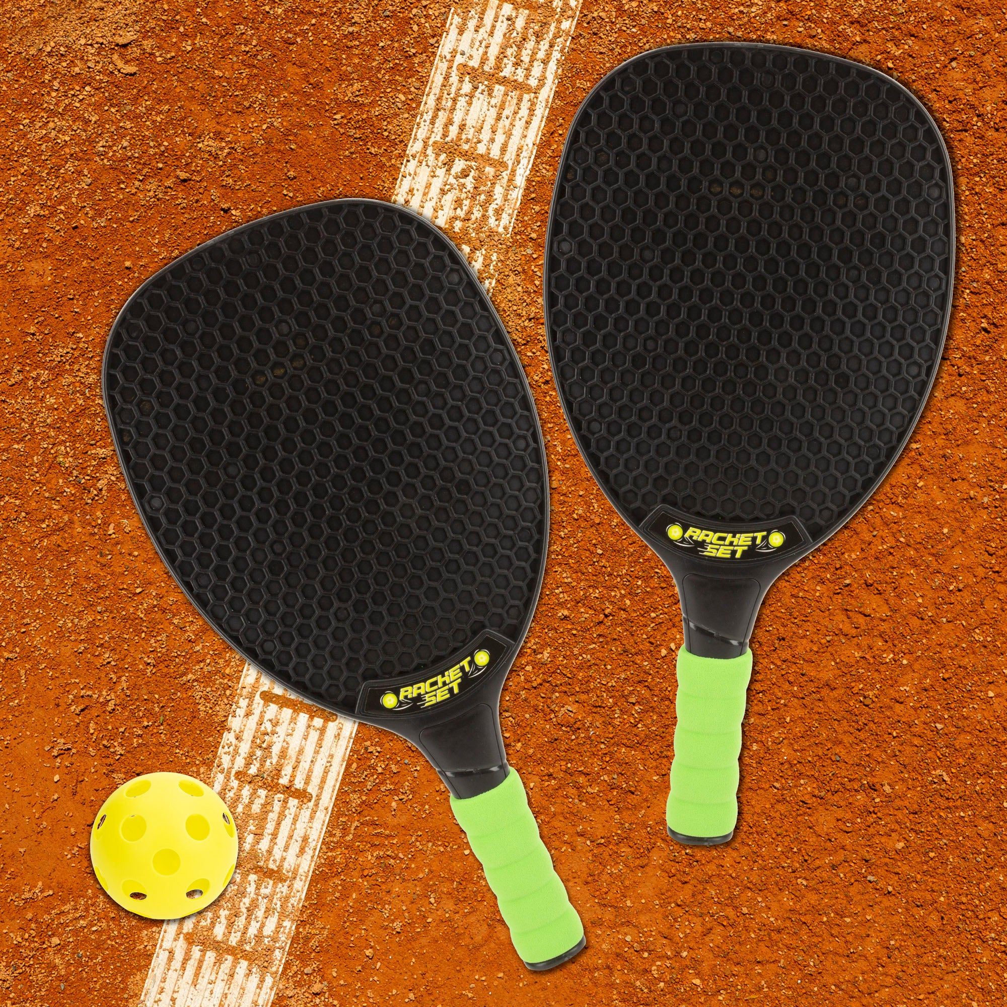 Set 2 raquetas de playa con pelota COLORBABY