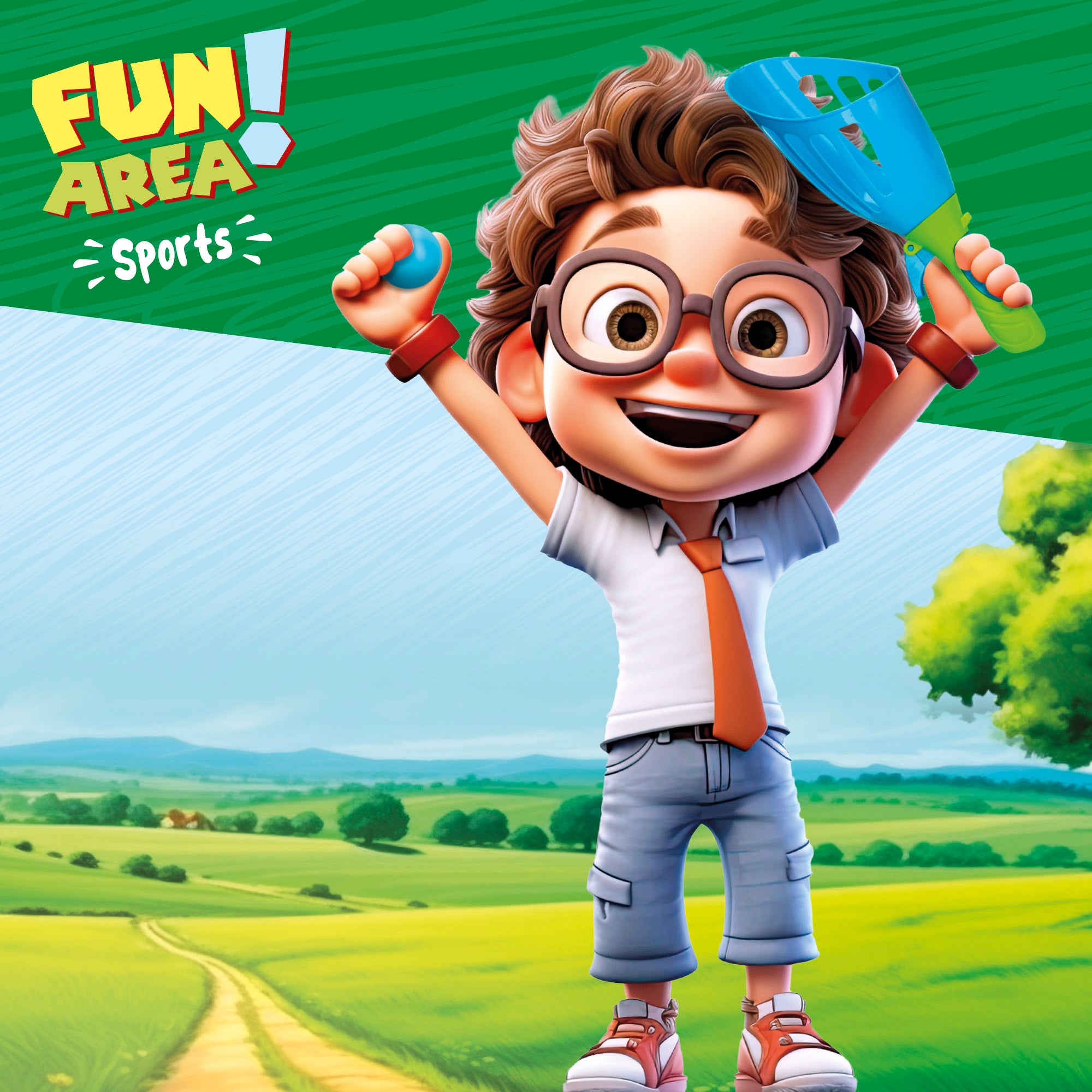 Juego lanza bolas con 2 raquetas y 6 pelotas  Fun Área!