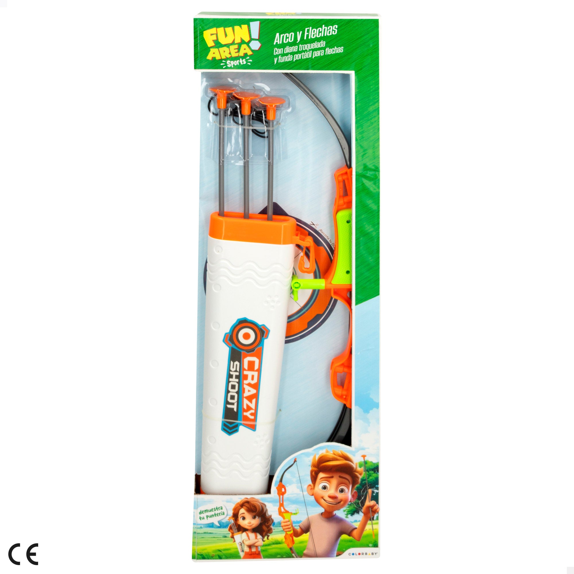 Set arco y flechas 50 cm con dianas y funda Fun Area!