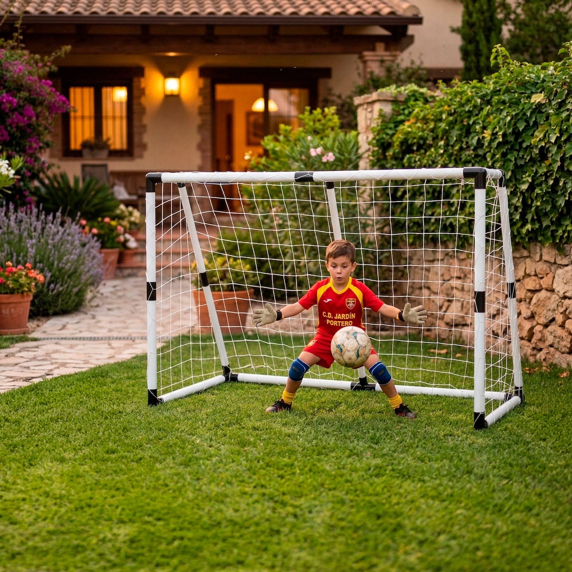 Portería de fútbol para niños con pelota e hinchador CB Sports