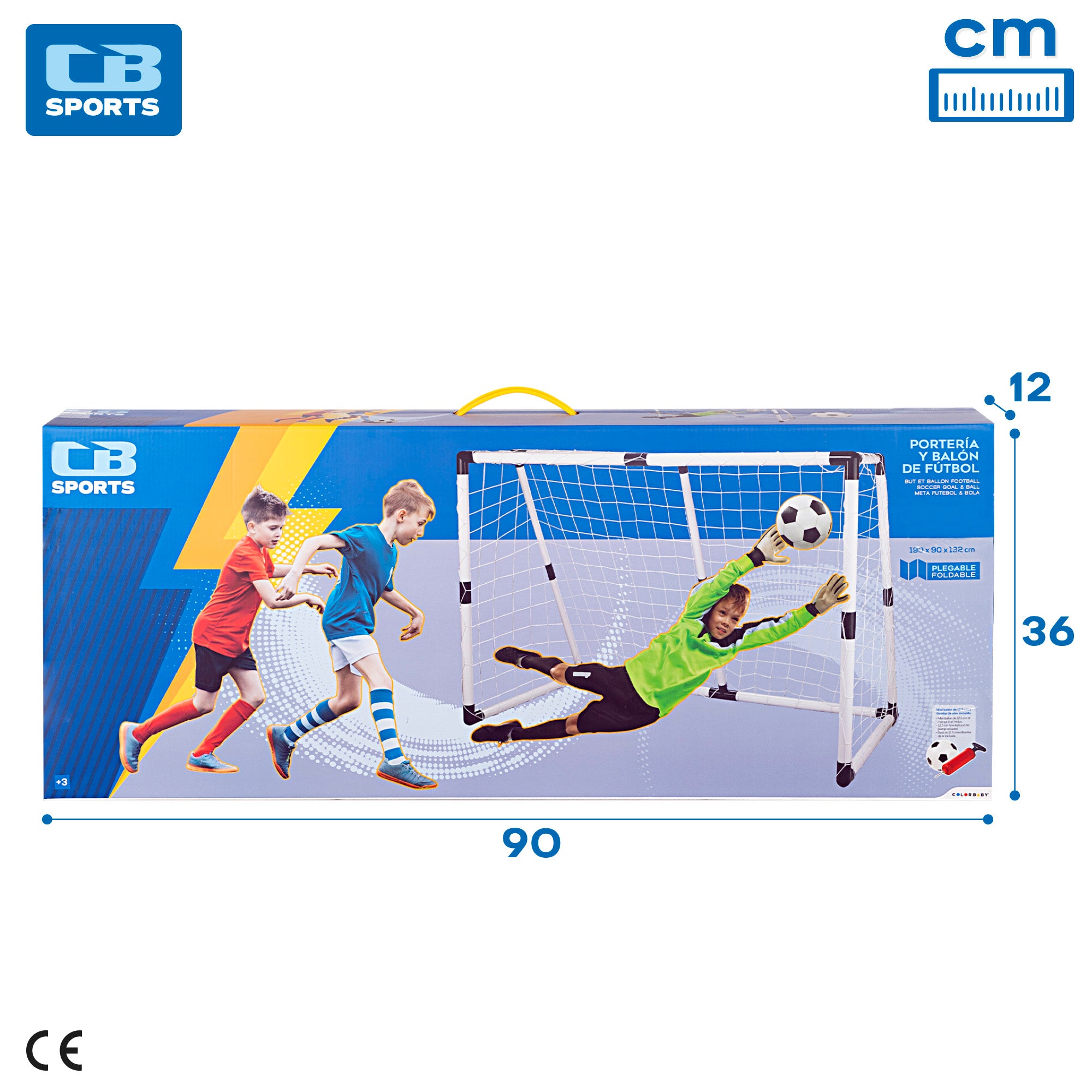 Portería de fútbol para niños con pelota e hinchador CB Sports