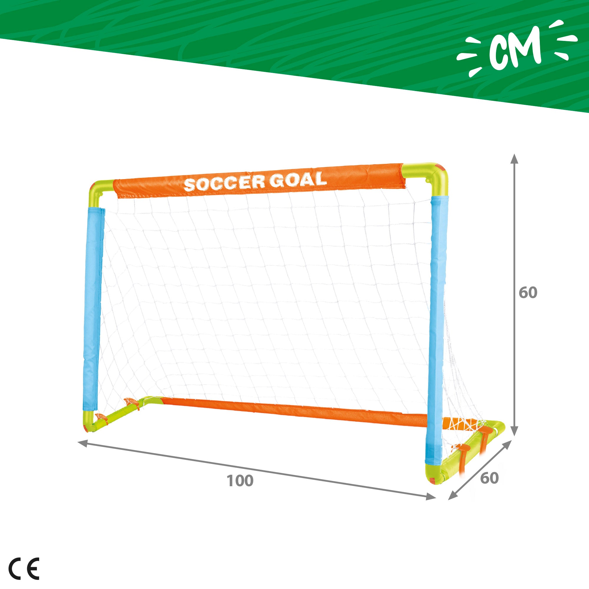 Portería de fútbol para niños con pelota, hinchador y piquetas Fun Area!