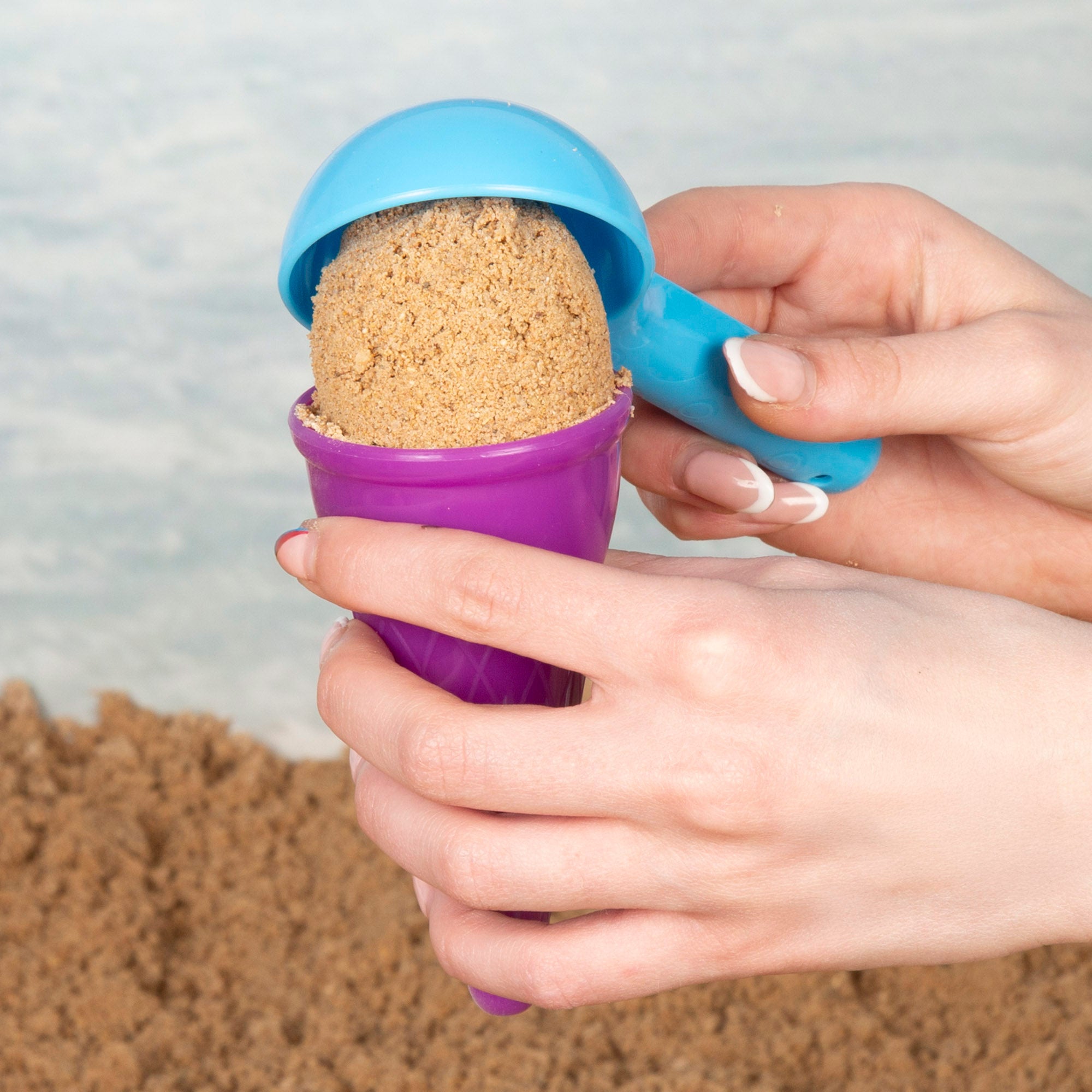 Cubo de playa con accesorios y cangrejo Color Beach