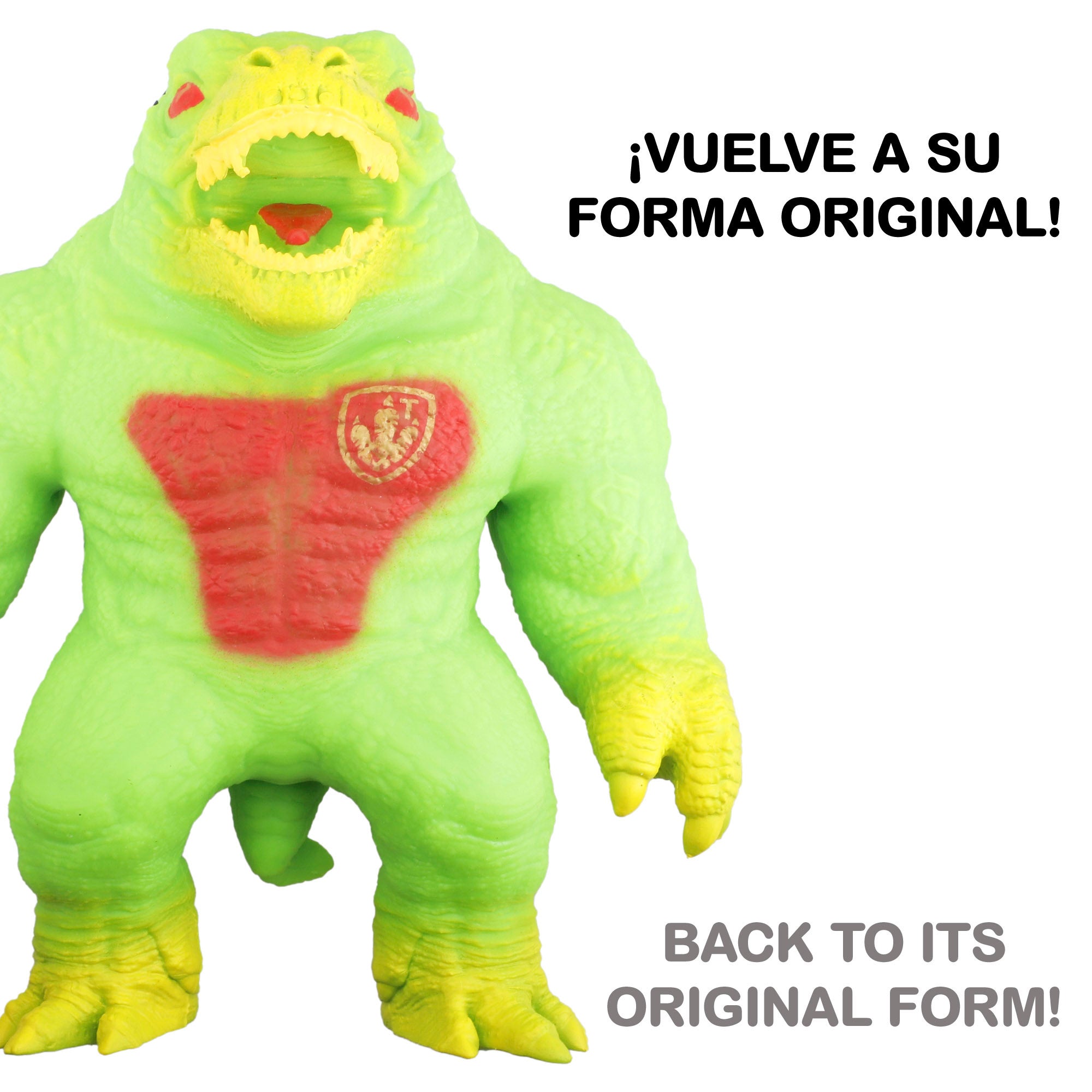 Muñeco elástico antiestrés dinosaurio guerrero Stretchapalz