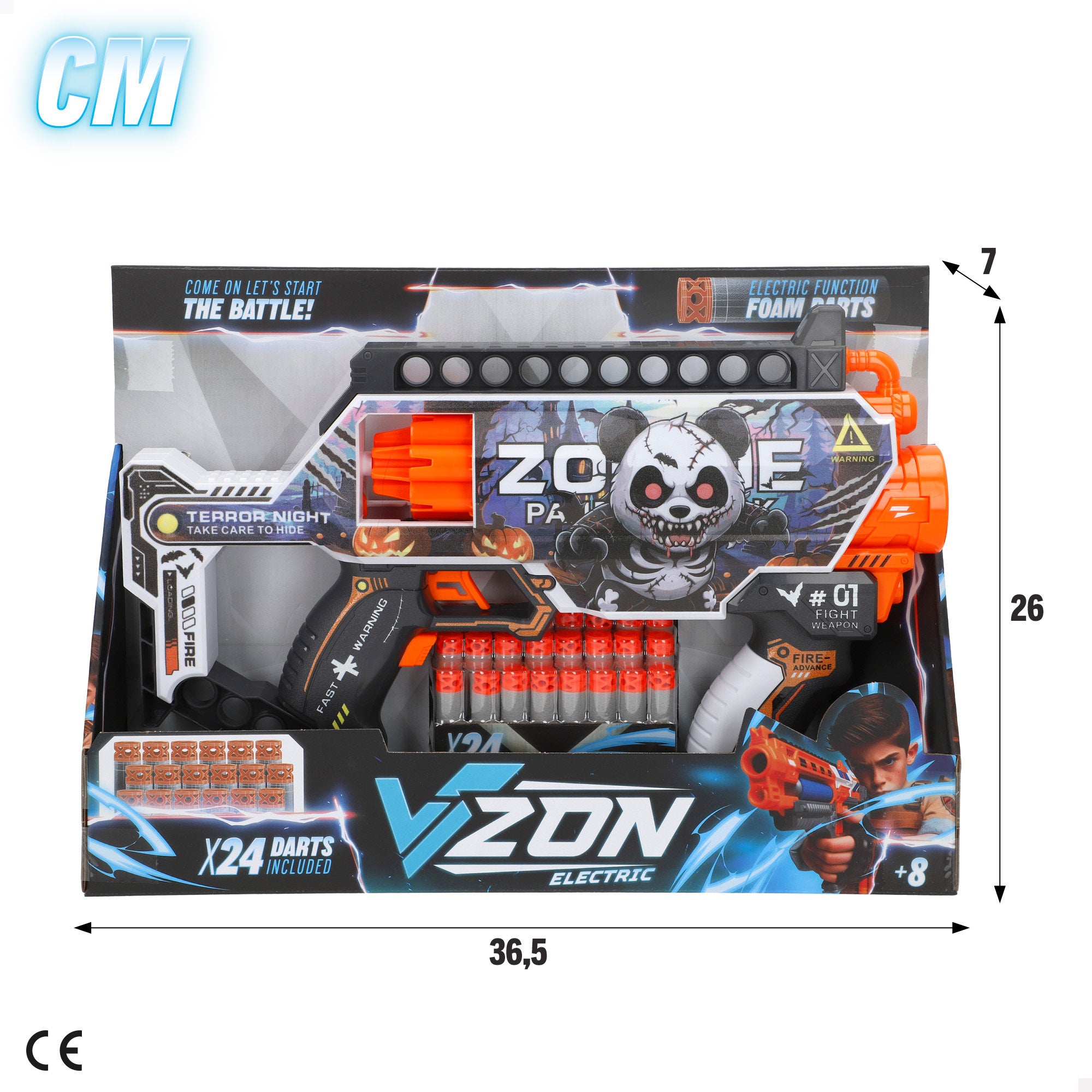 Pistola de juguete eléctrica zombies con 24 dardos de espuma V-Zone