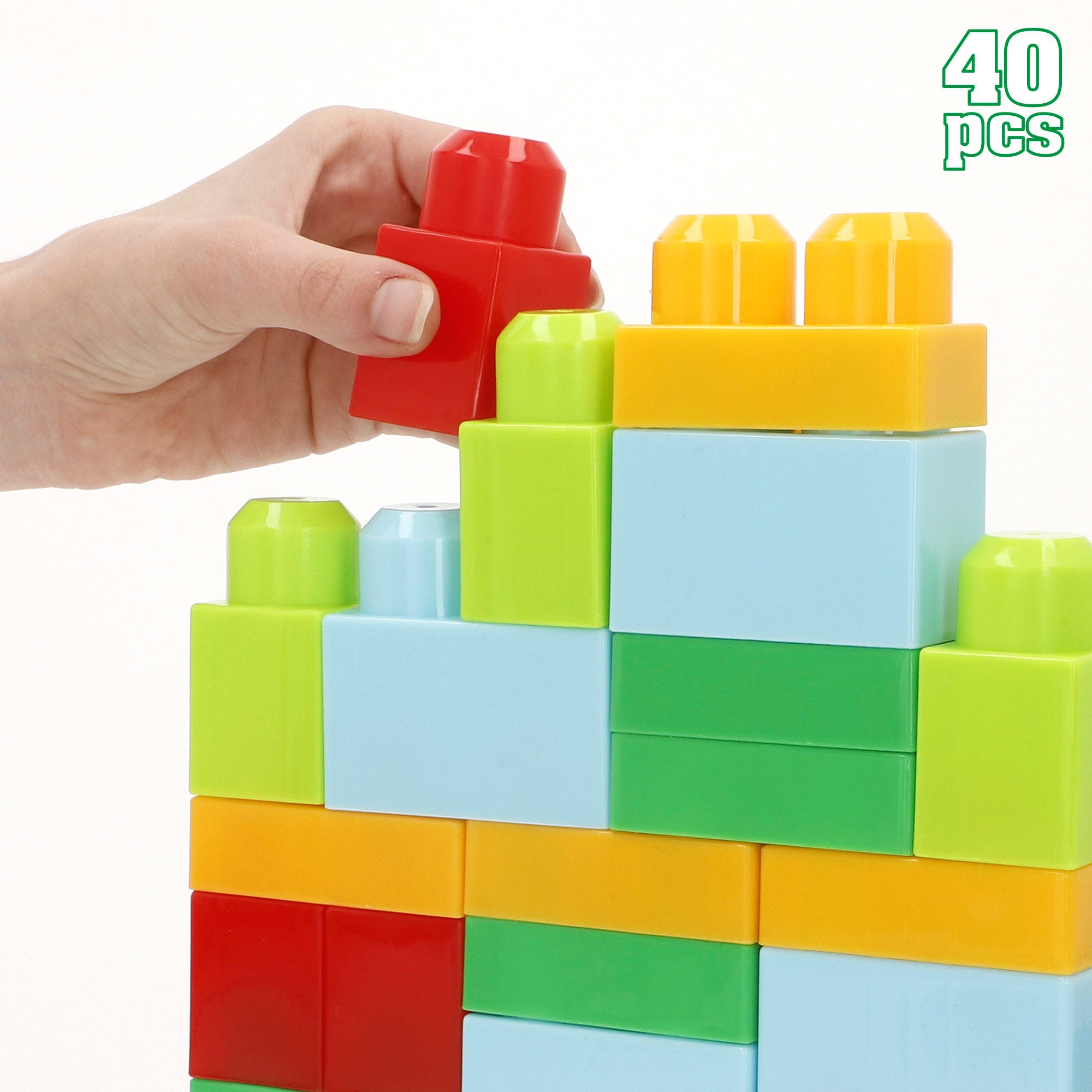 Juego bloques de construcción 40 piezas cohete color aleatorio COLORBABY