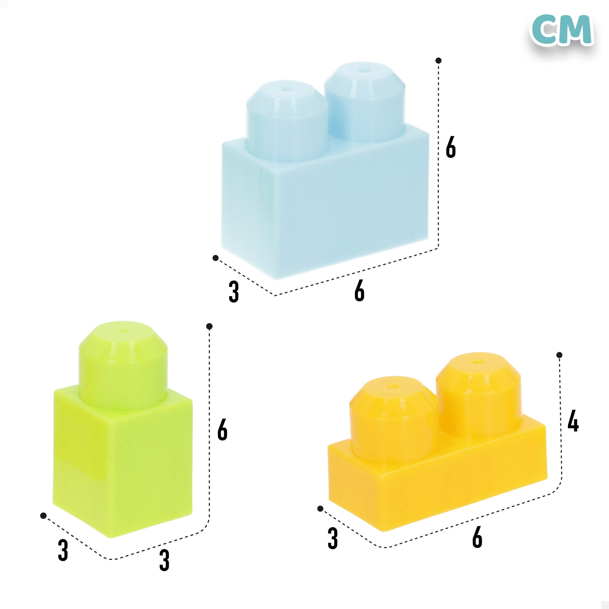 Juego bloques de construcción 70 piezas cohete color aleatorio COLORBABY