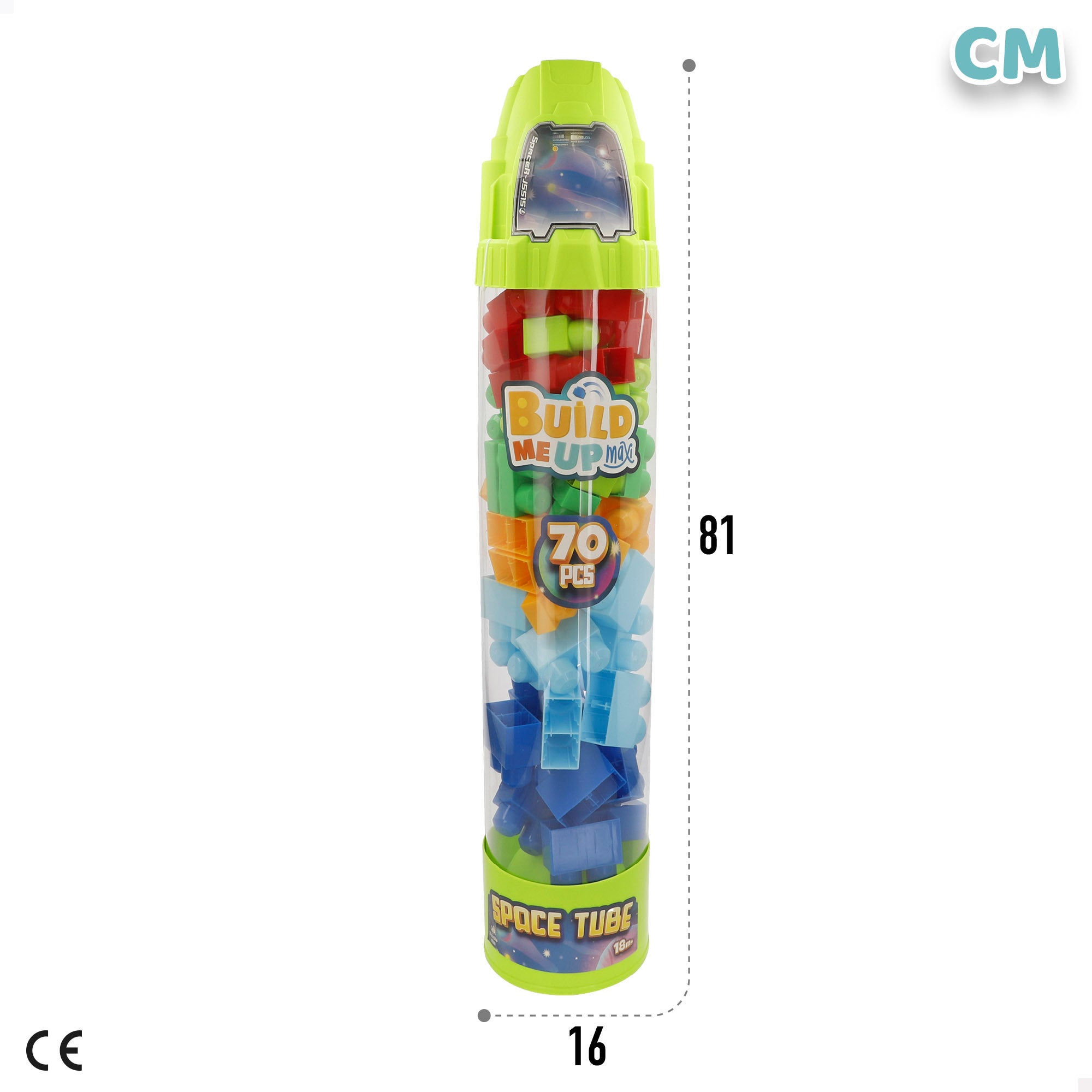 Juego bloques de construcción 70 piezas cohete color aleatorio COLORBABY