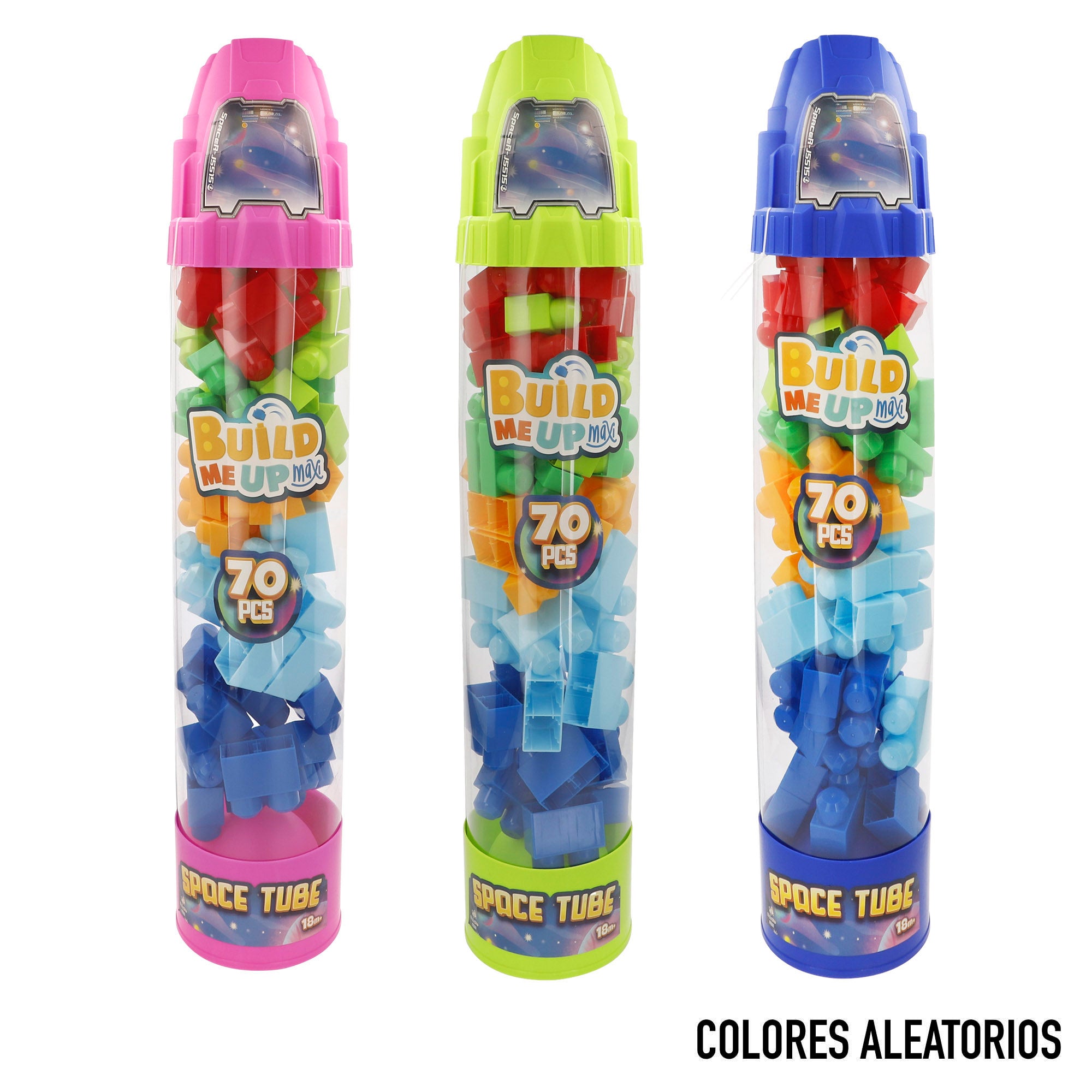 Juego bloques de construcción 70 piezas cohete color aleatorio COLORBABY