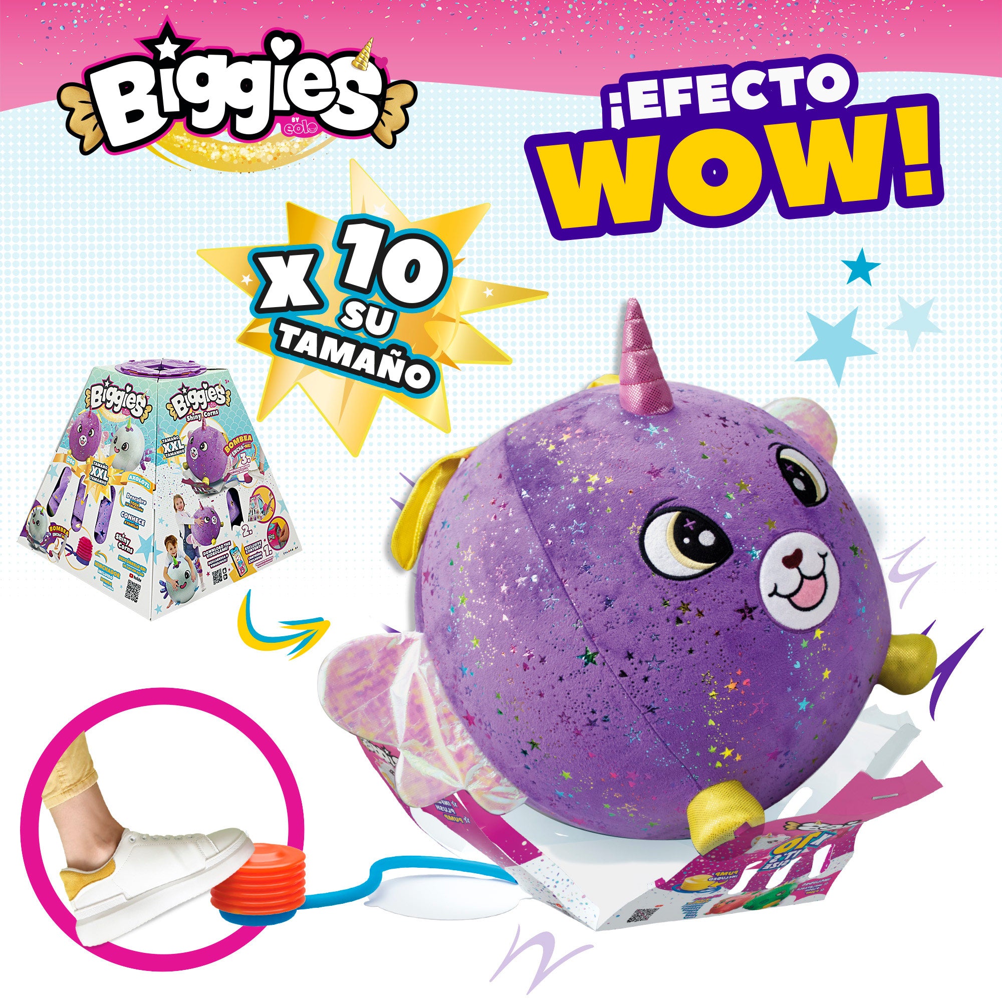 Biggies Peluche hinchable XXL perro brillante
