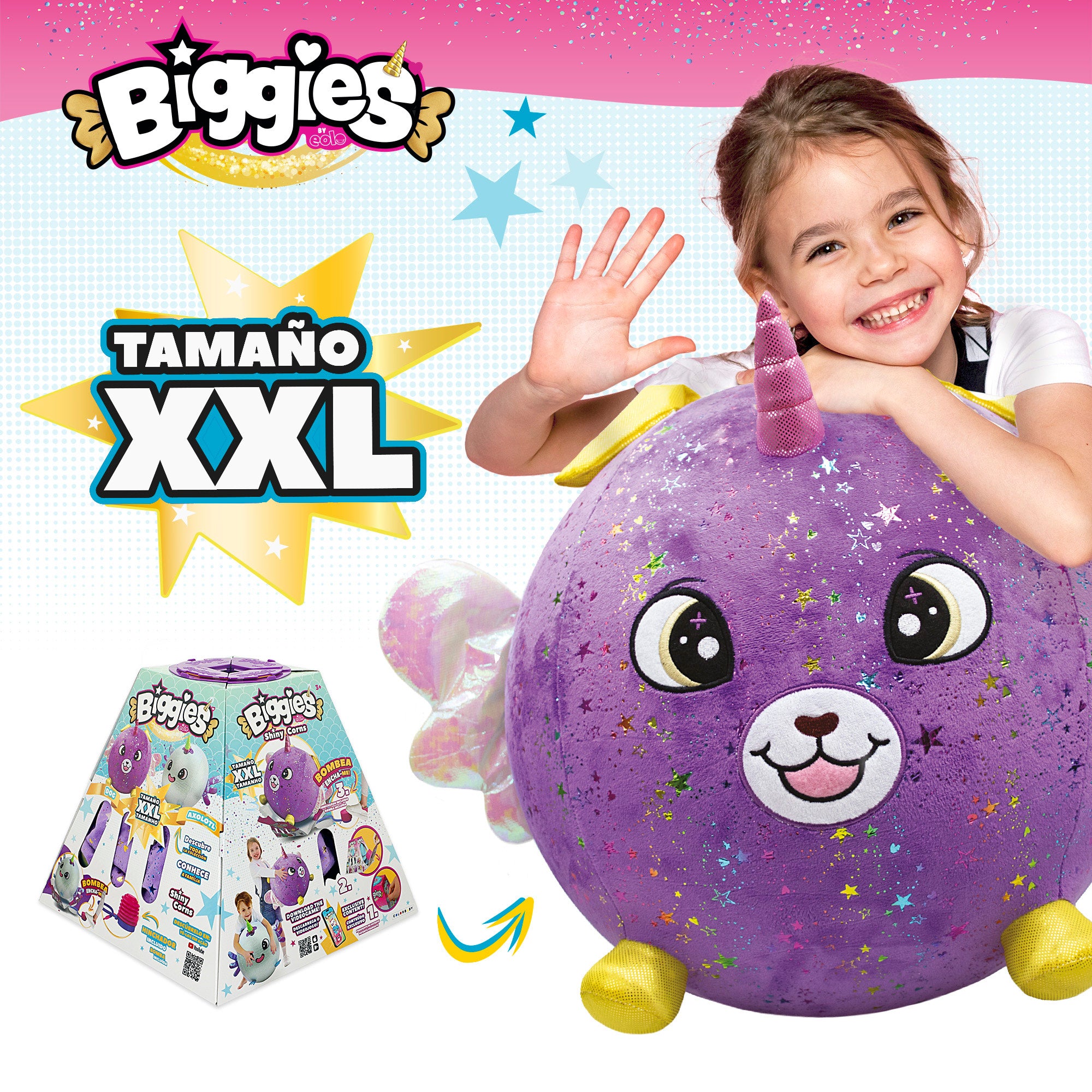 Biggies Peluche hinchable XXL perro brillante
