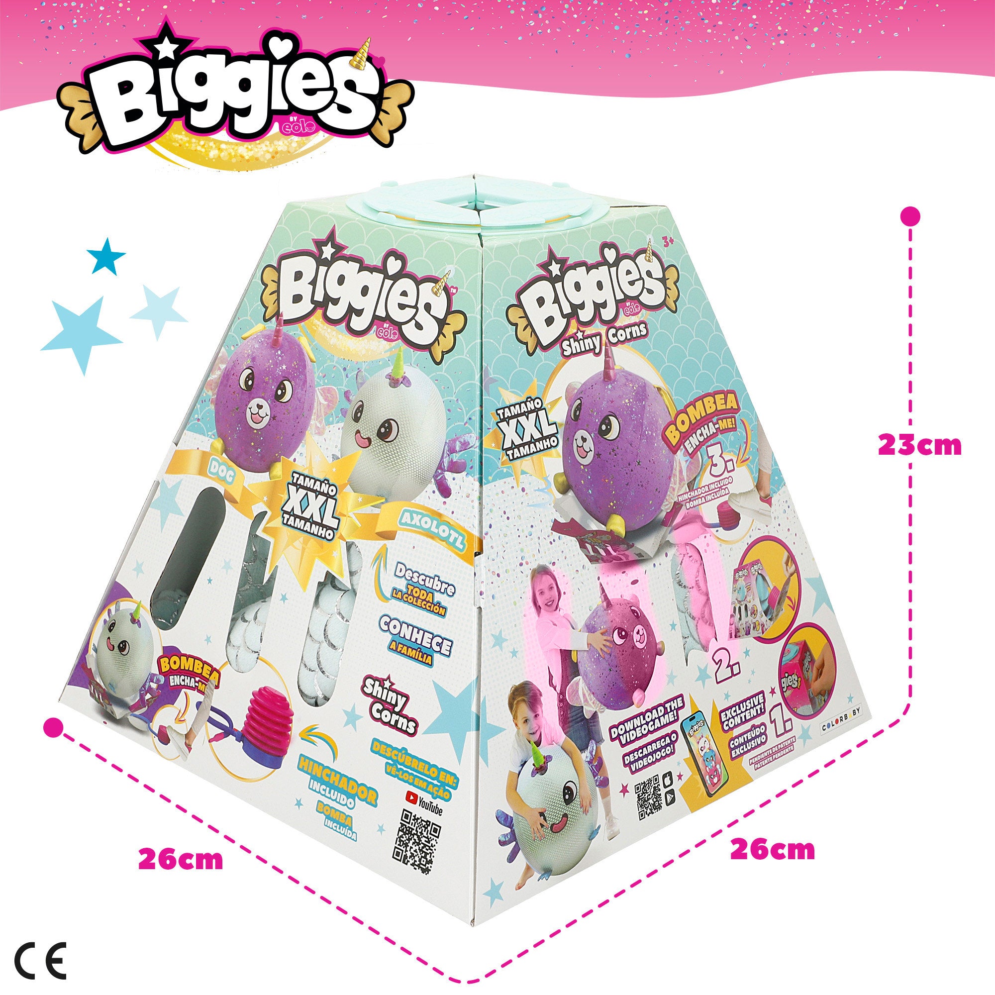 Biggies Peluche hinchable XXL ajolote brillante
