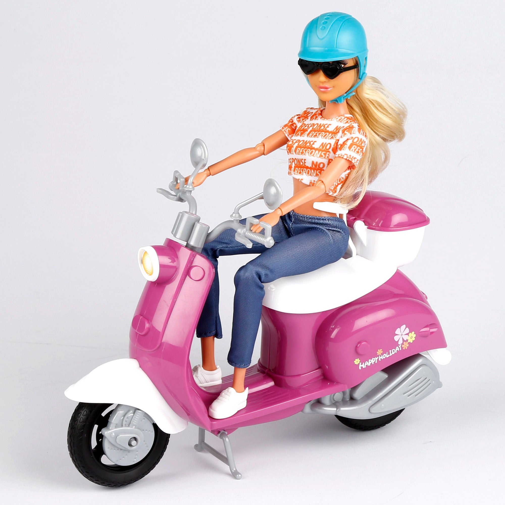 Muñeca con scooter y accesorios Isabella