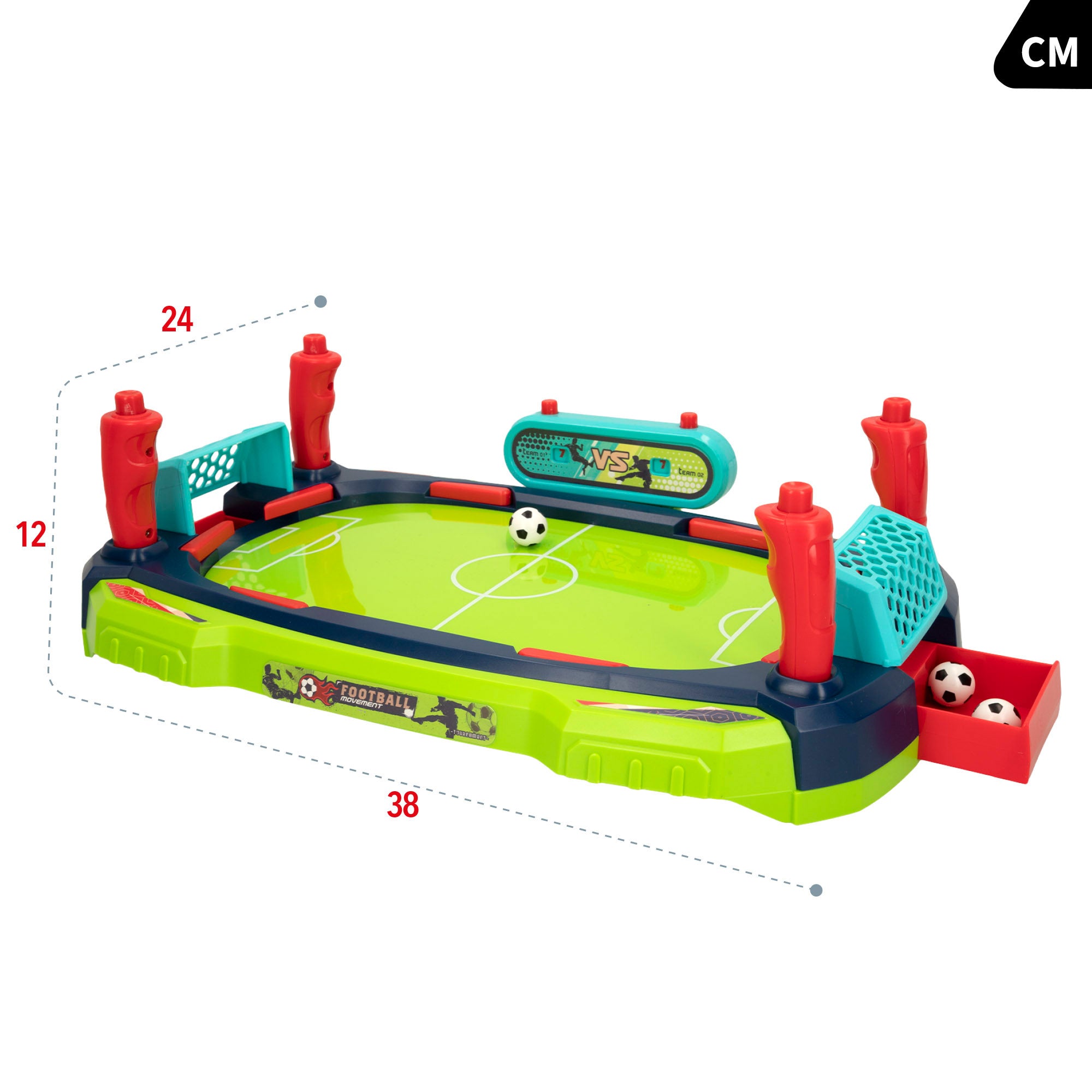 Juego de mesa fútbol pinball con marcador y 3 balones CB Games