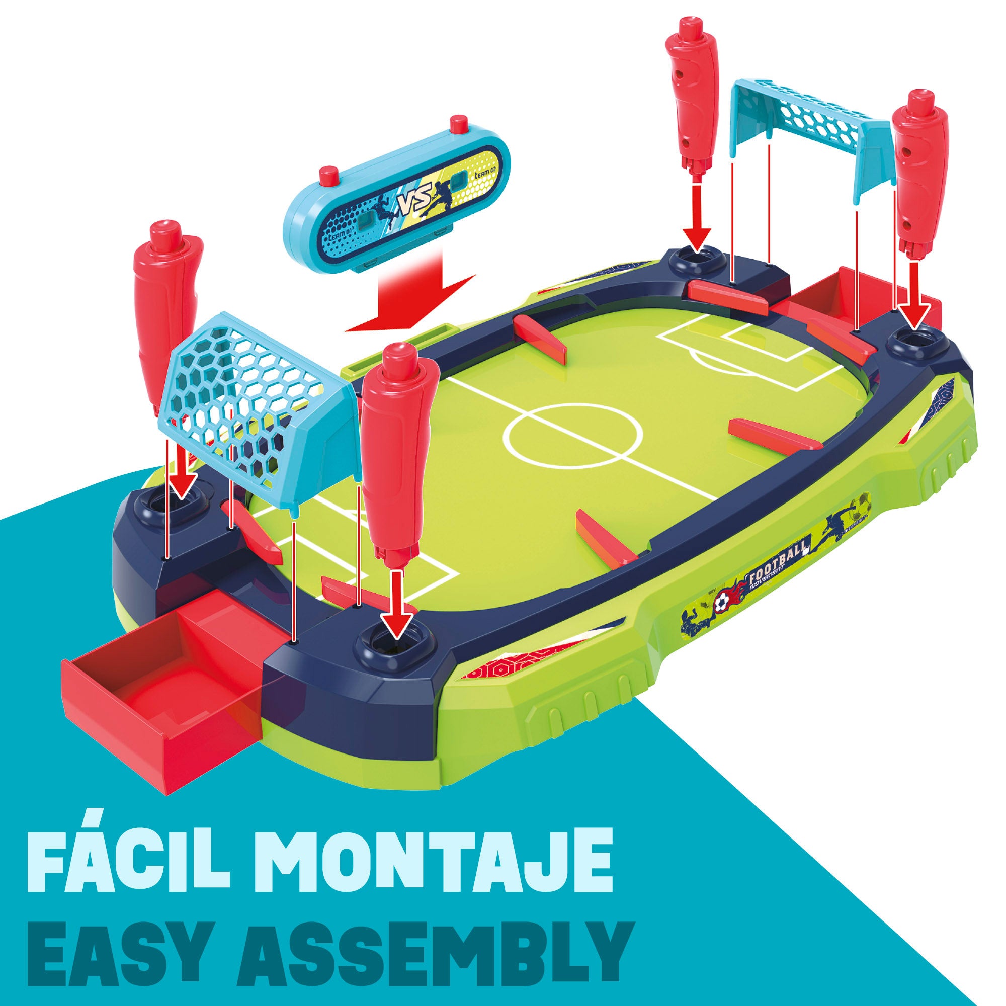 Juego de mesa fútbol pinball con marcador y 3 balones CB Games