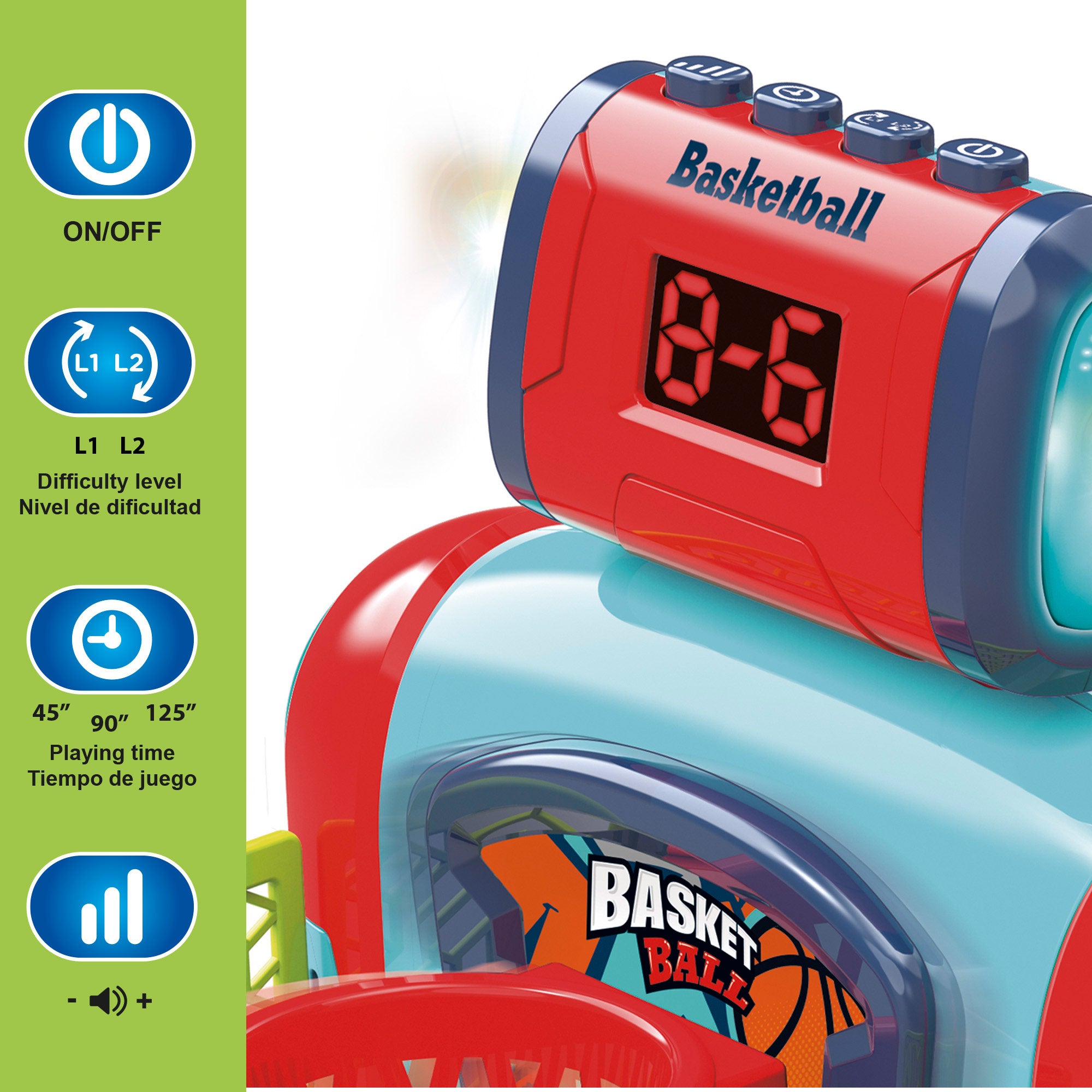 Juego de baloncesto electrónico 2 jugadores CB Games