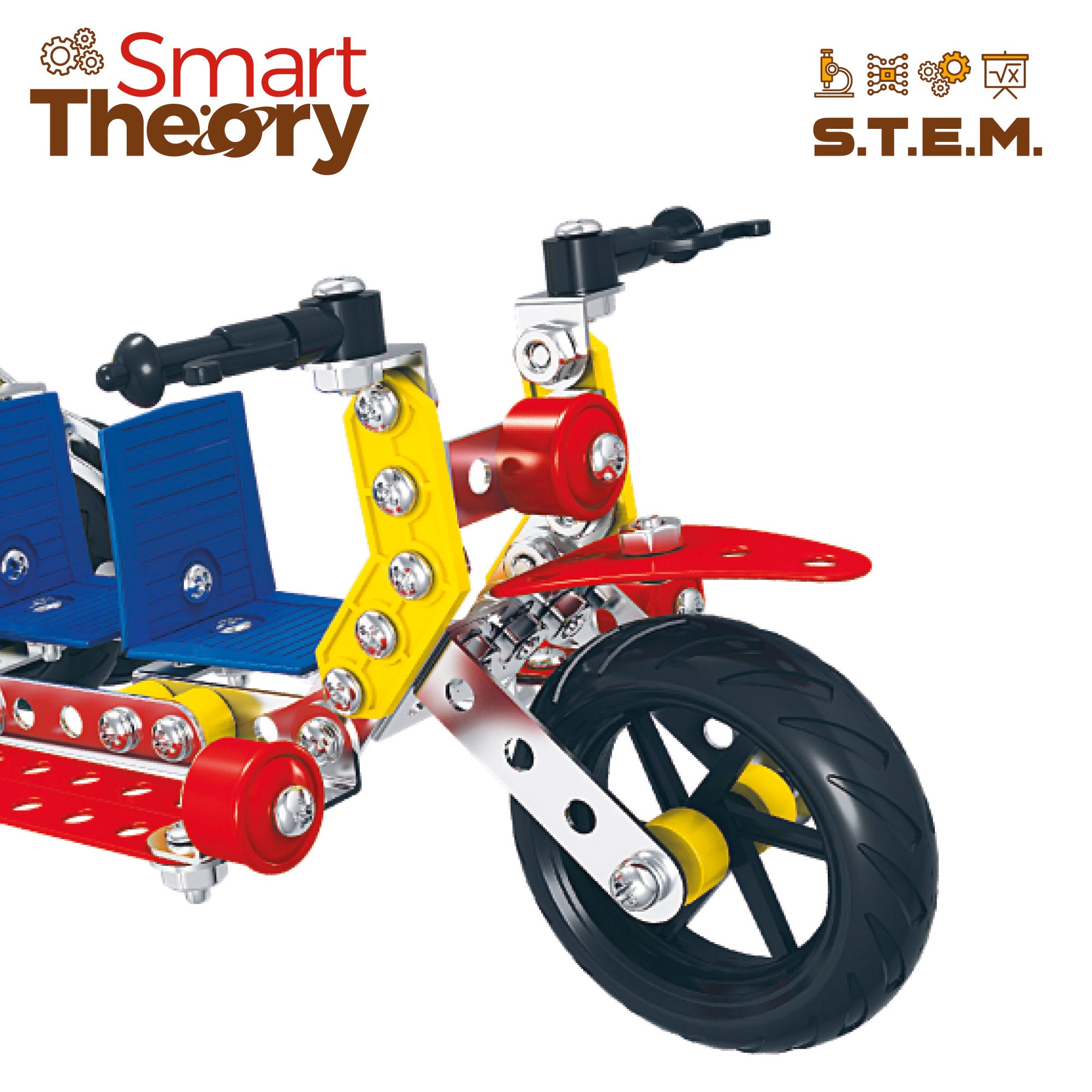 Juego construcción 5 motos de metal 283 piezas Smart Theory